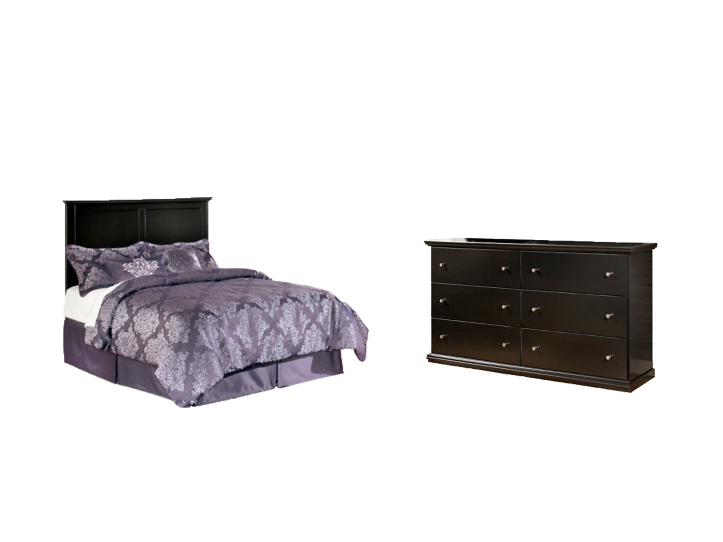 Maribel Black Panel Bedroom Set