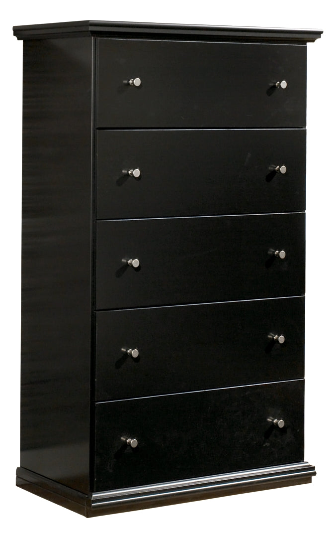 Maribel Black Panel Bedroom Set