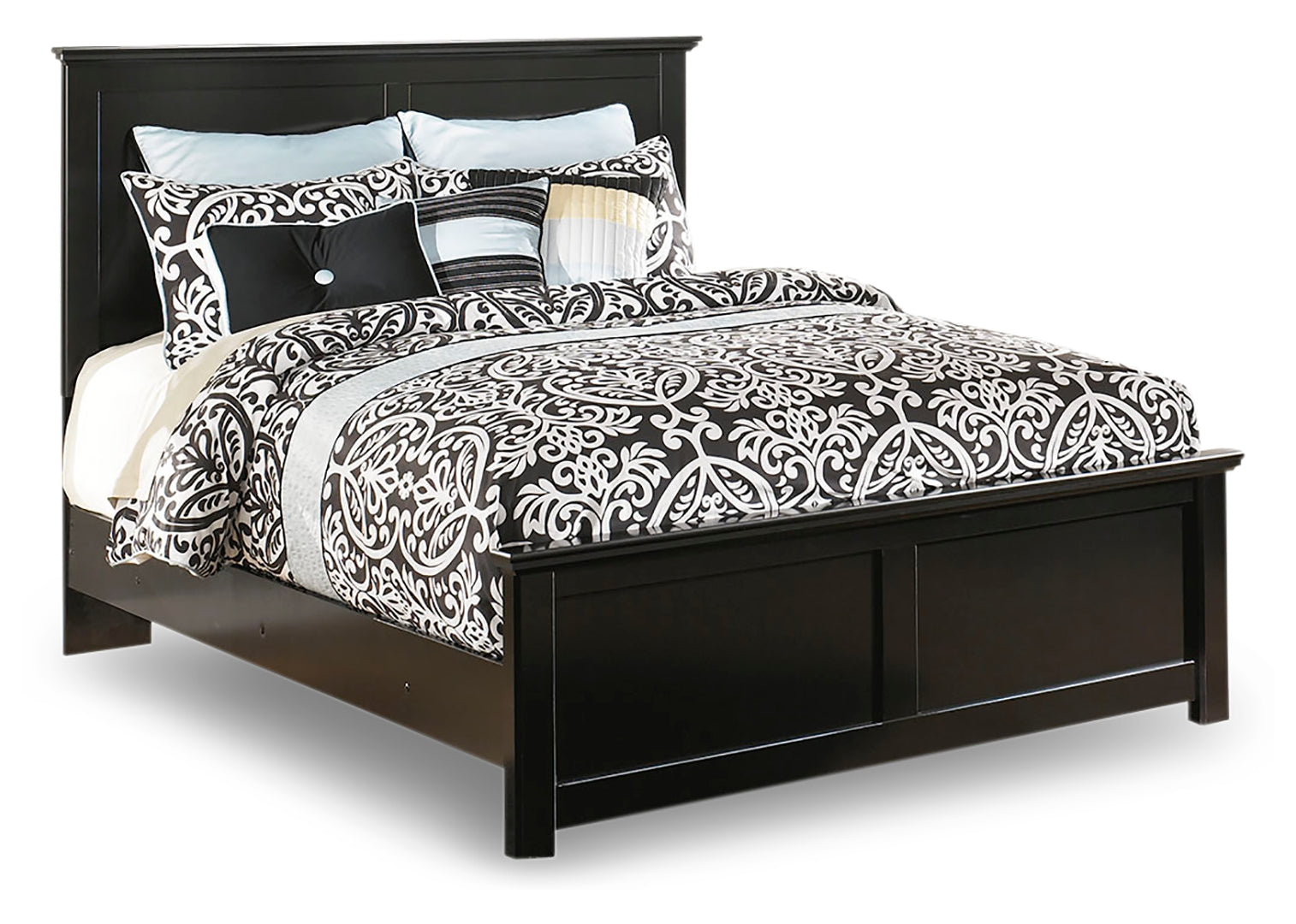 Maribel Black Panel Bedroom Set