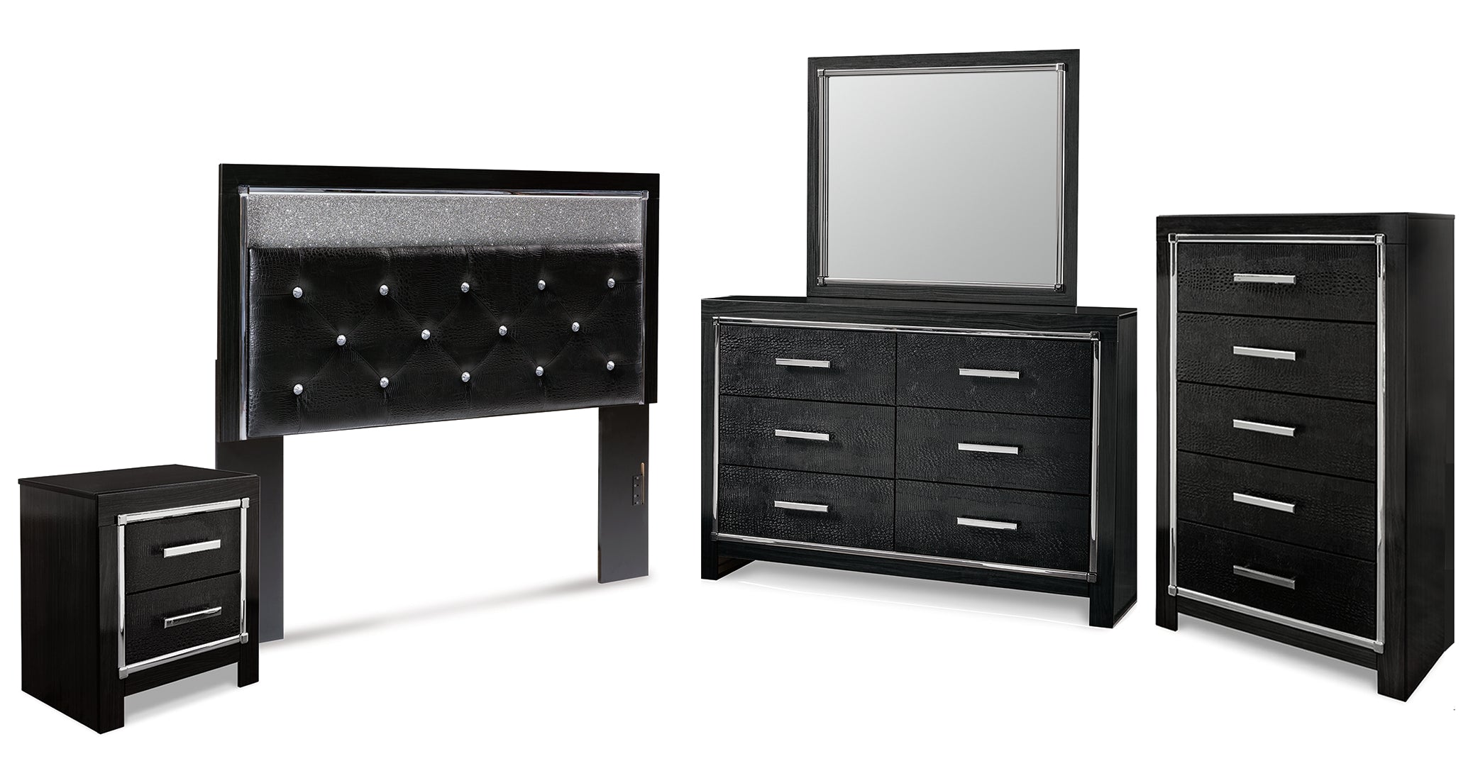 Kaydell Black Panel Bedroom Set