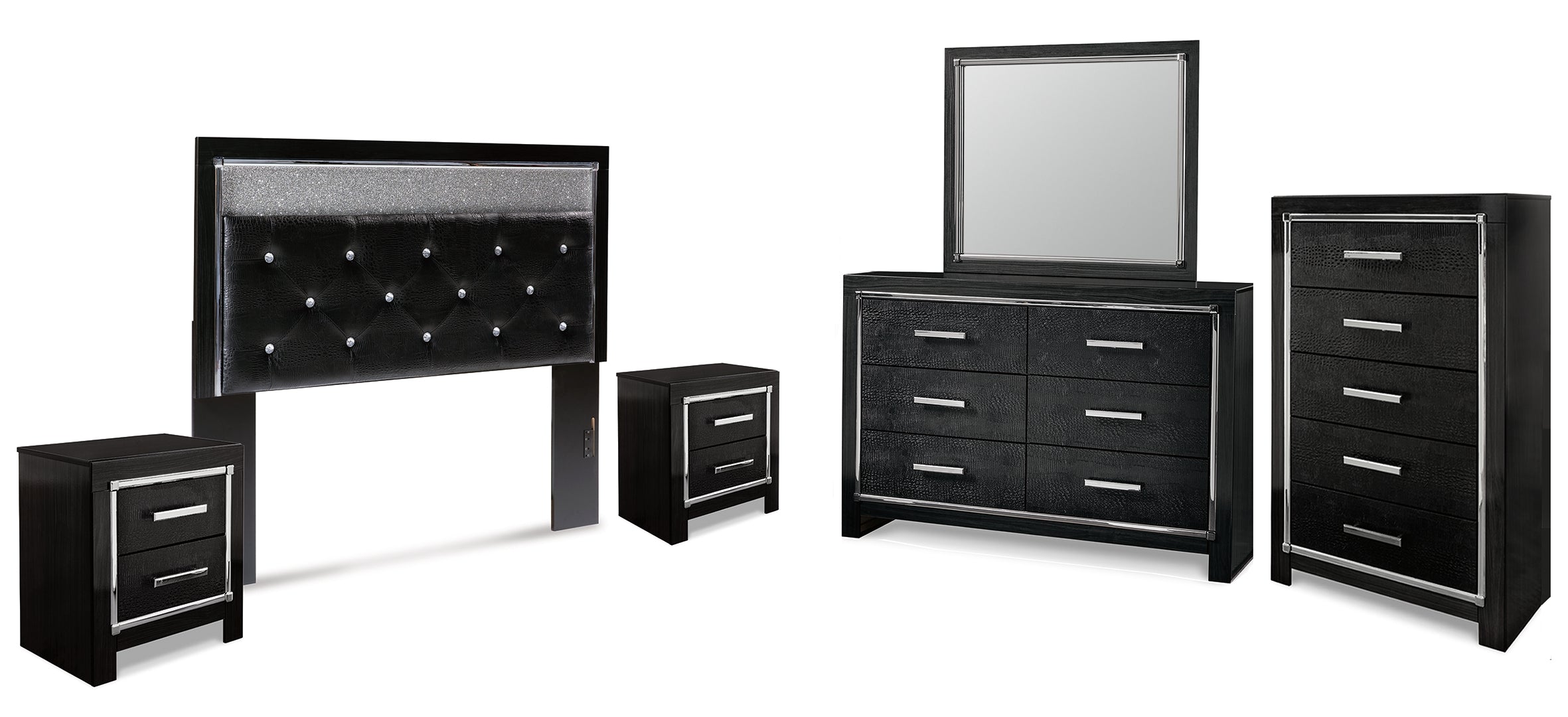 Kaydell Black Panel Bedroom Set