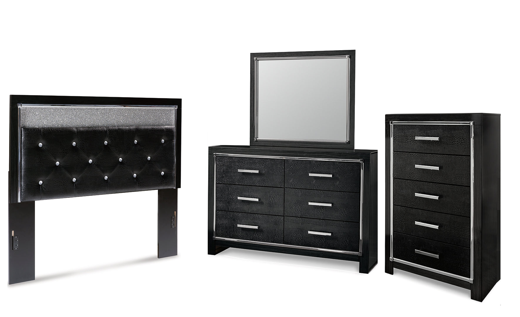 Kaydell Black Panel Bedroom Set