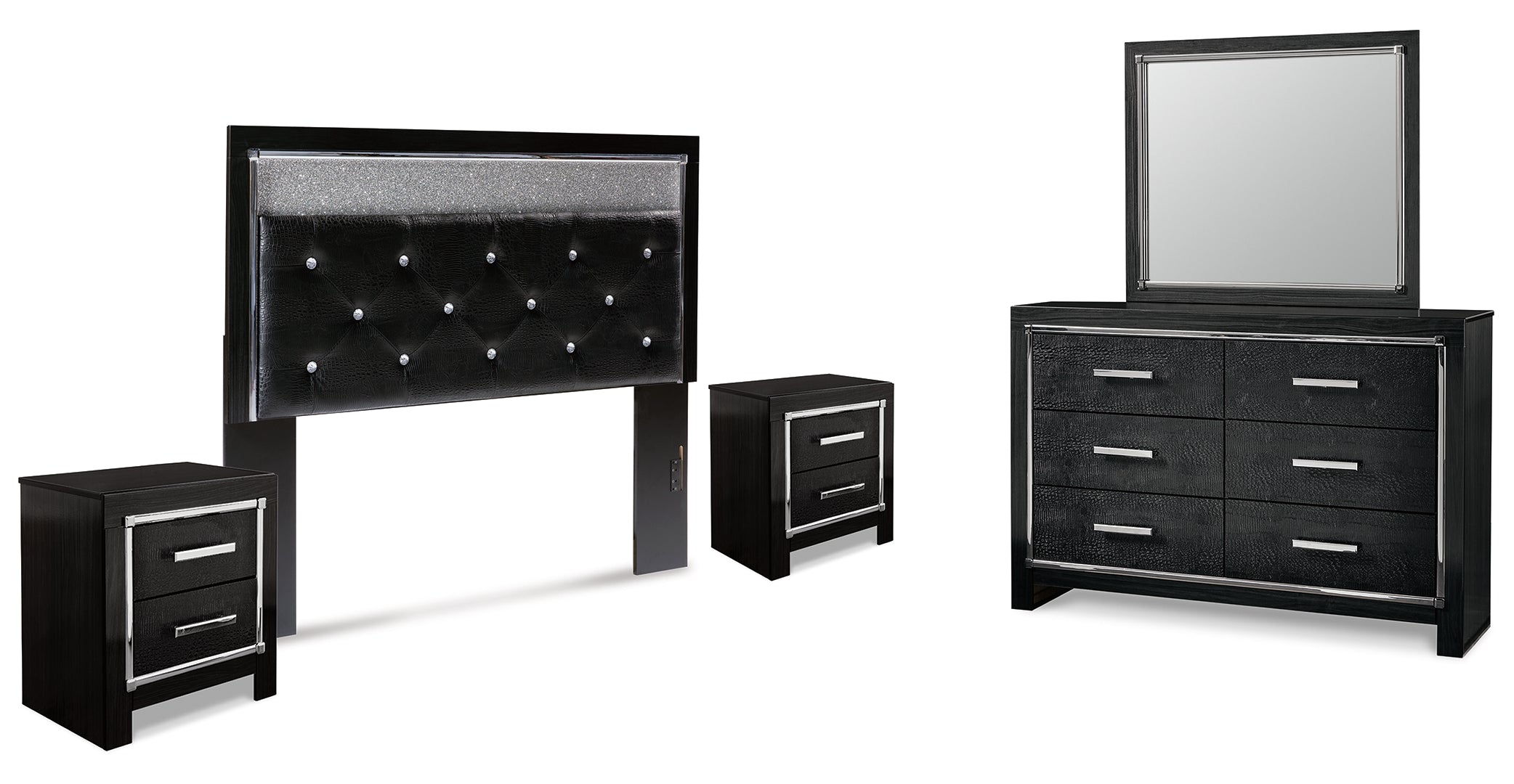 Kaydell Black Panel Bedroom Set