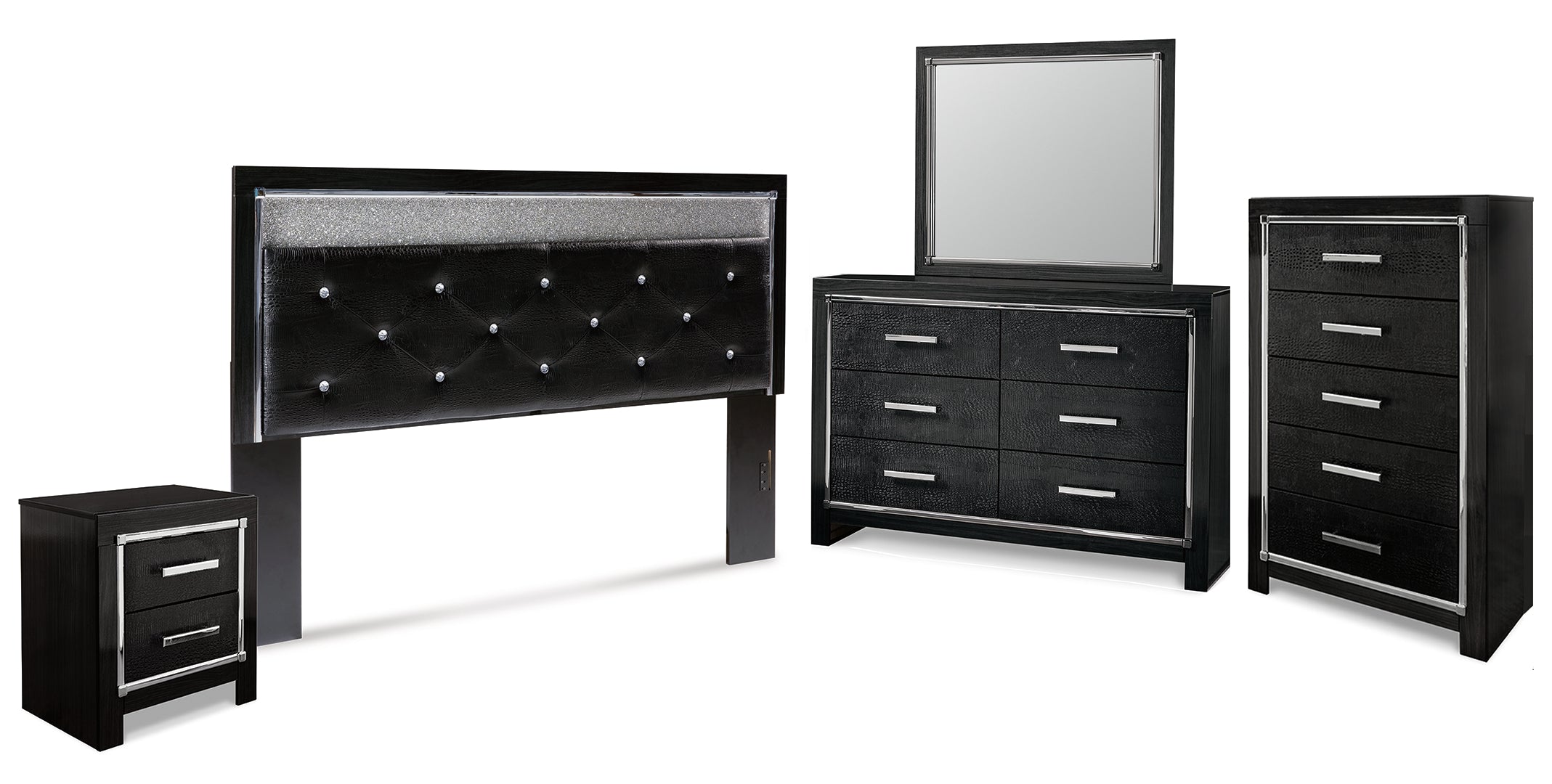 Kaydell Black Panel Bedroom Set