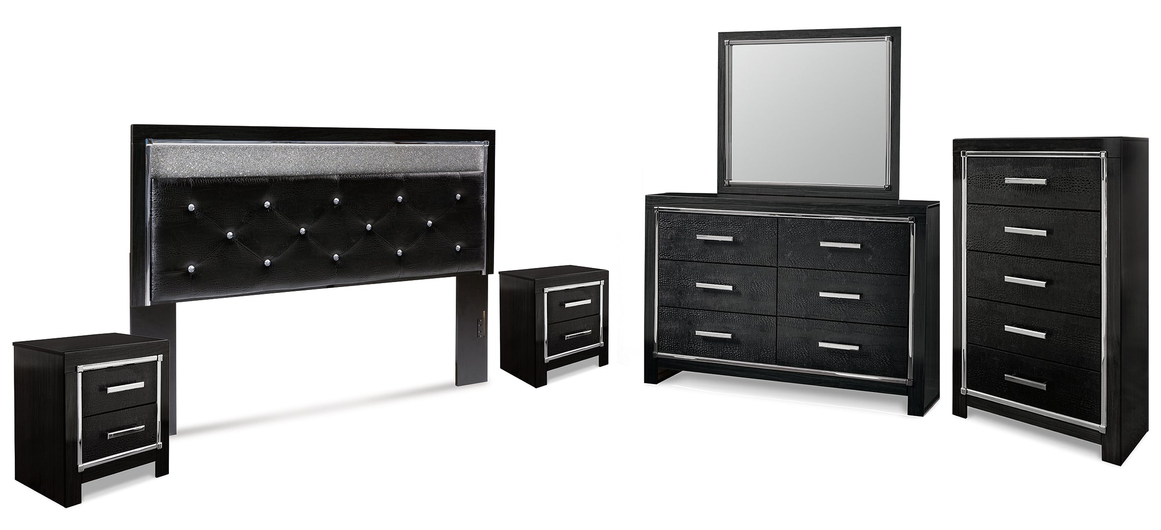 Kaydell Black Panel Bedroom Set