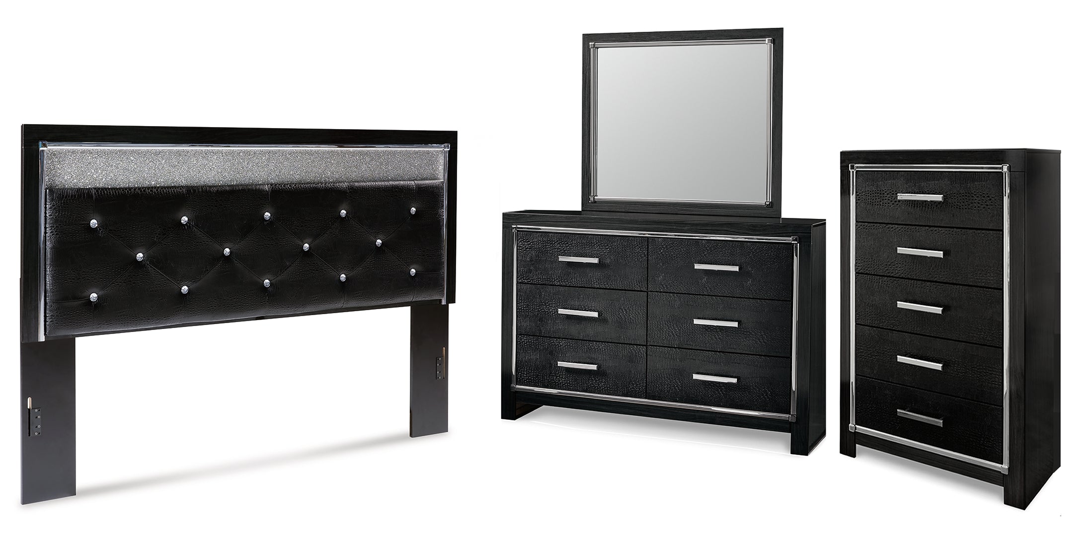 Kaydell Black Panel Bedroom Set