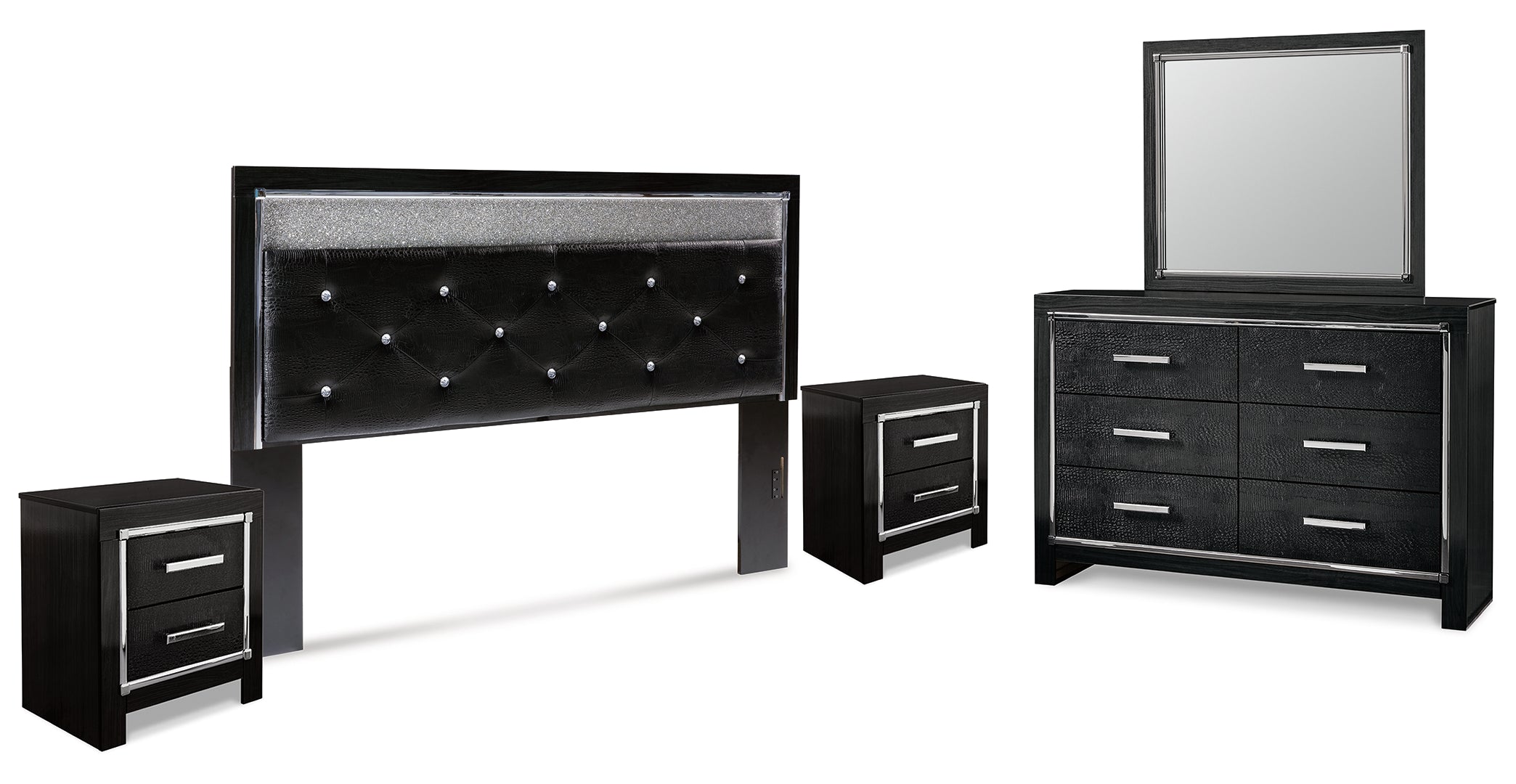 Kaydell Black Panel Bedroom Set