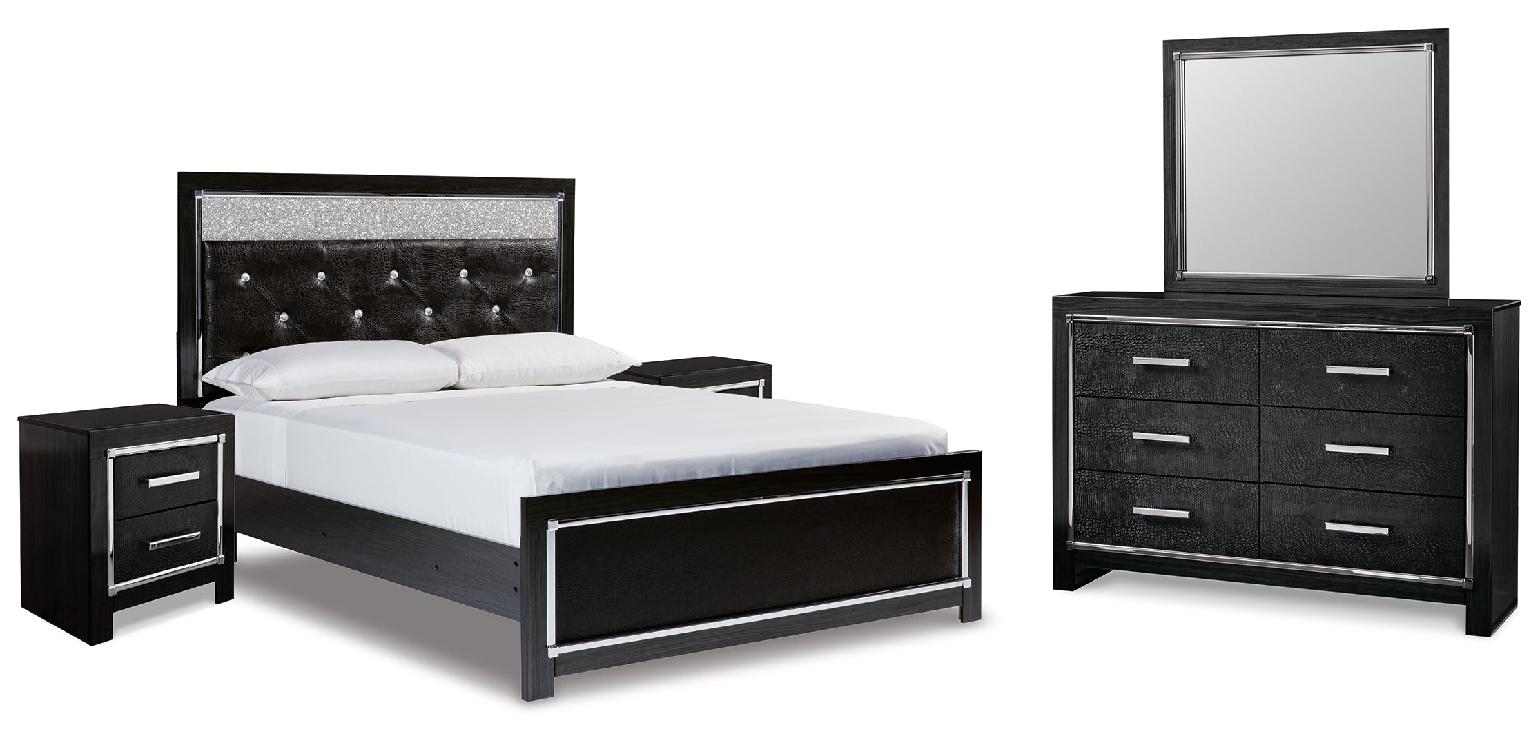 Kaydell Black Panel Bedroom Set