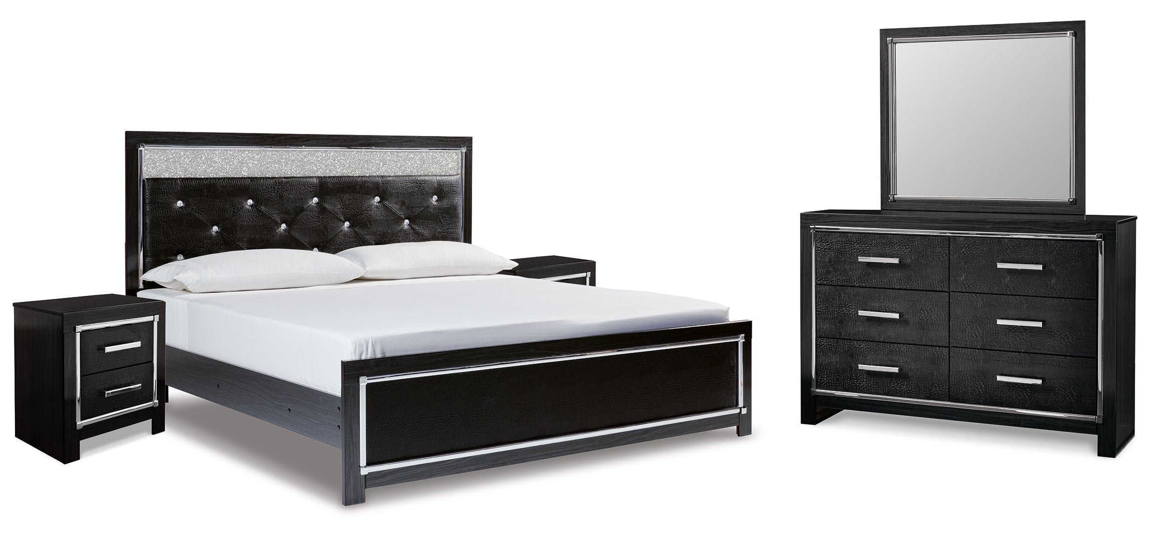 Kaydell Black Panel Bedroom Set