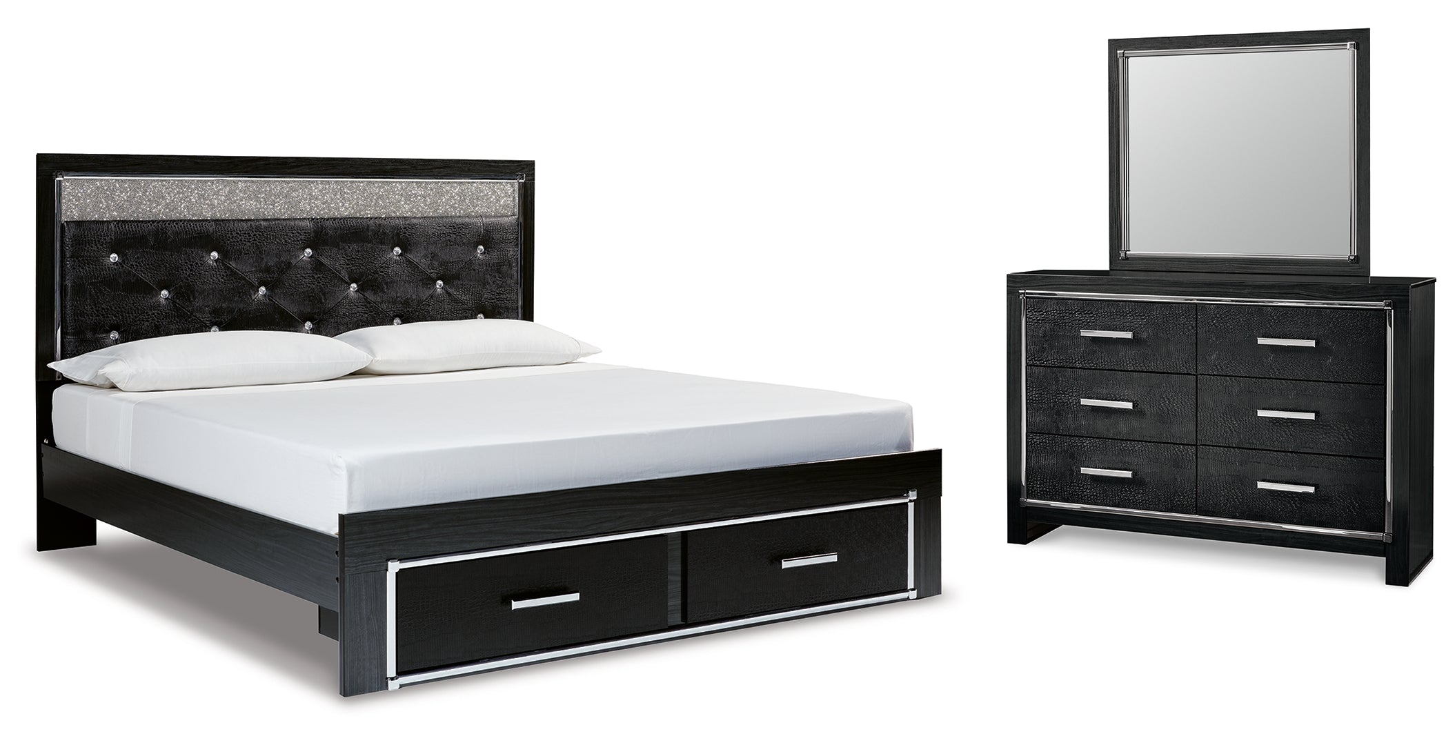 Kaydell Black Panel Bedroom Set