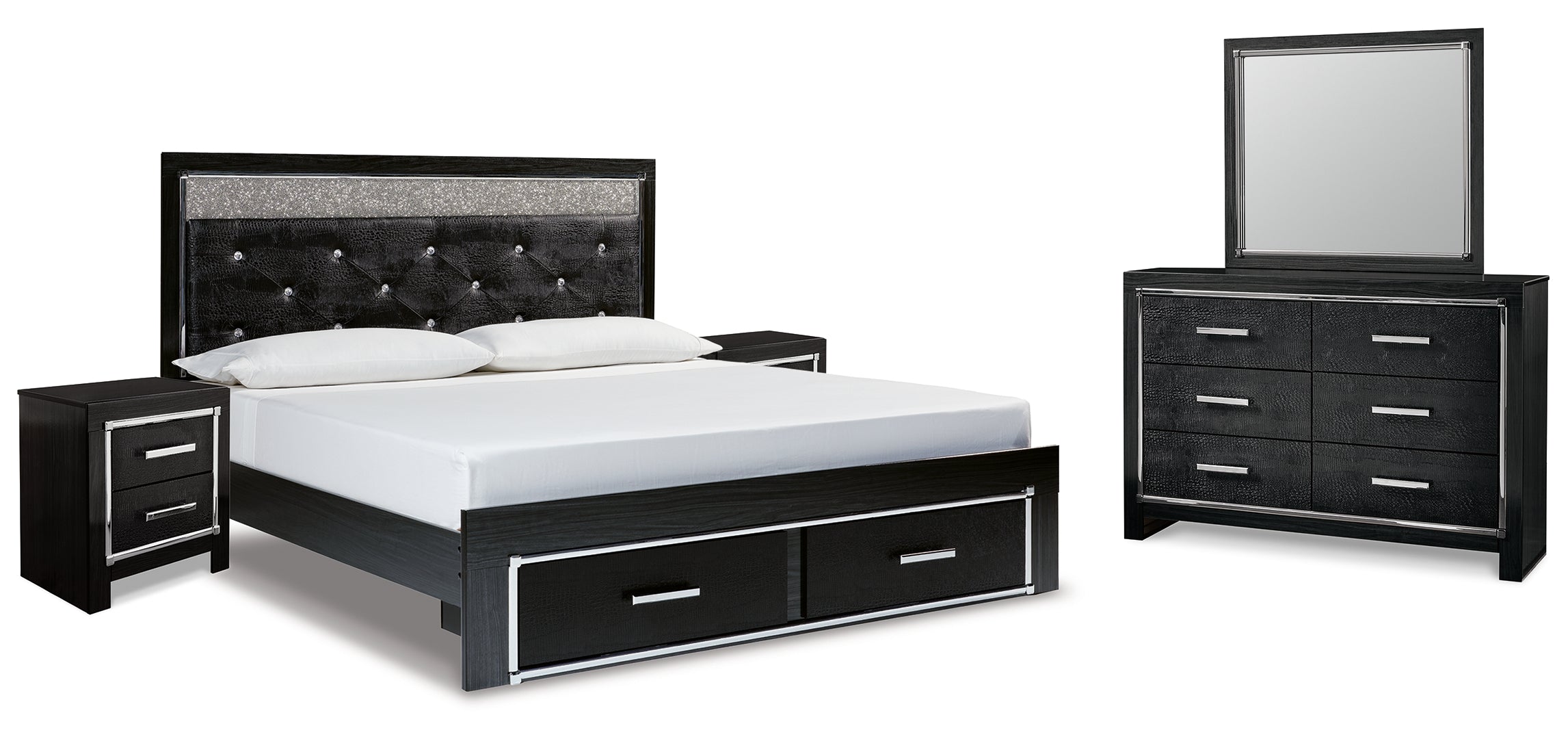 Kaydell Black Panel Bedroom Set