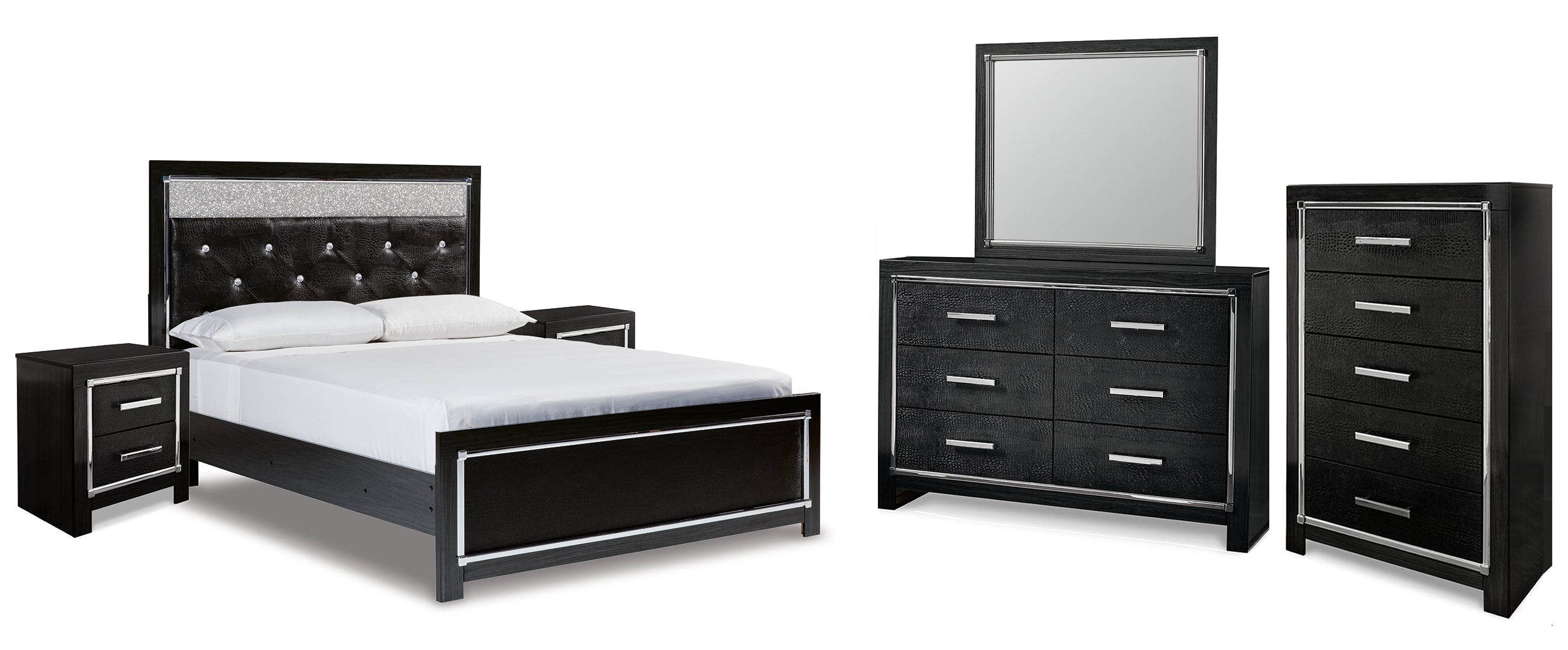 Kaydell Black Panel Bedroom Set