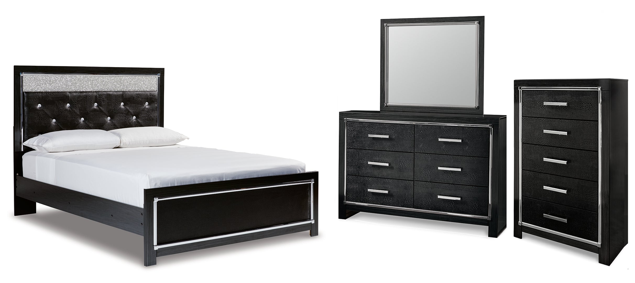 Kaydell Black Panel Bedroom Set