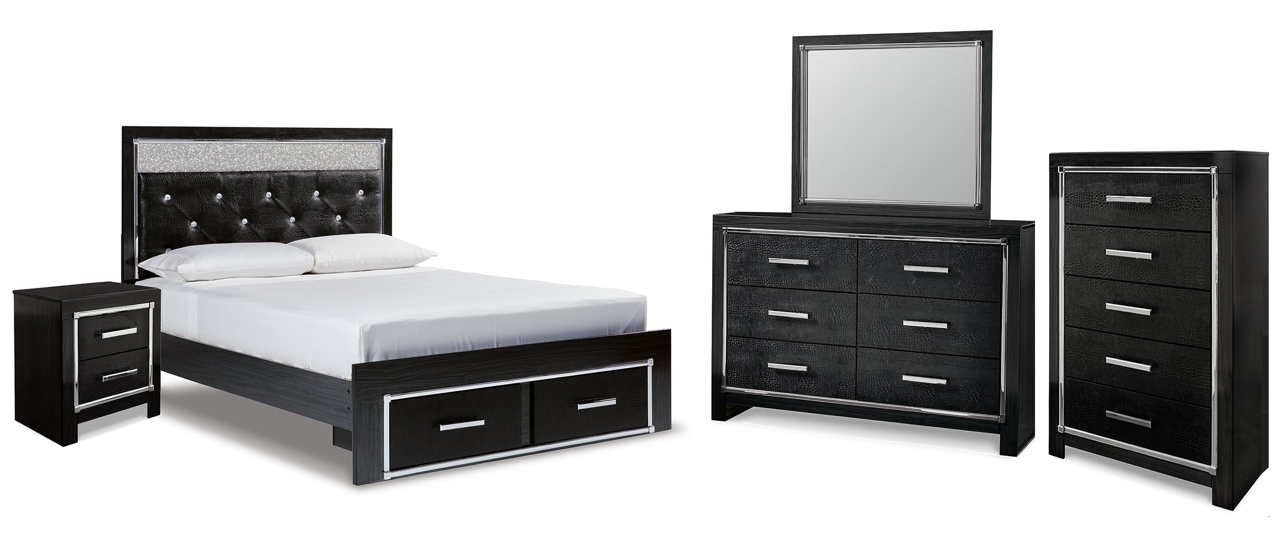 Kaydell Black Panel Bedroom Set