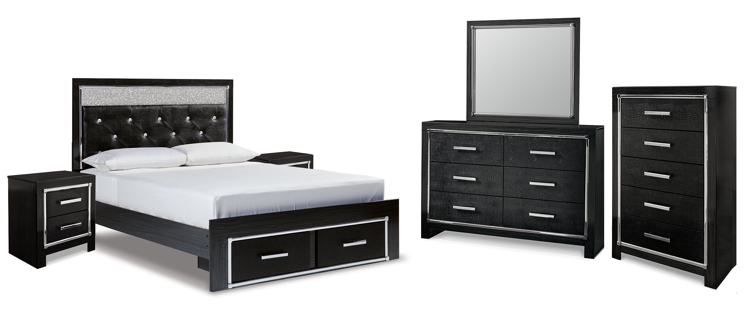 Kaydell Black Panel Bedroom Set