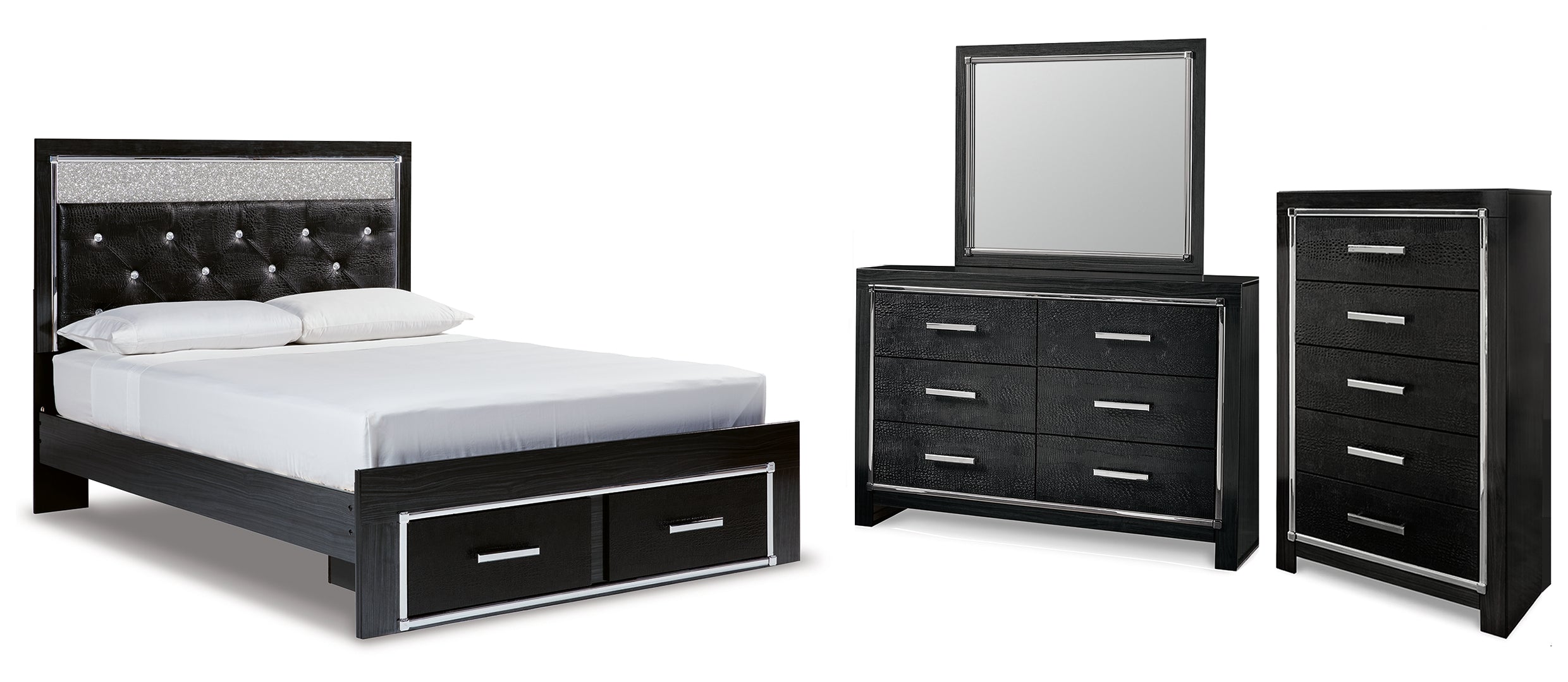 Kaydell Black Panel Bedroom Set