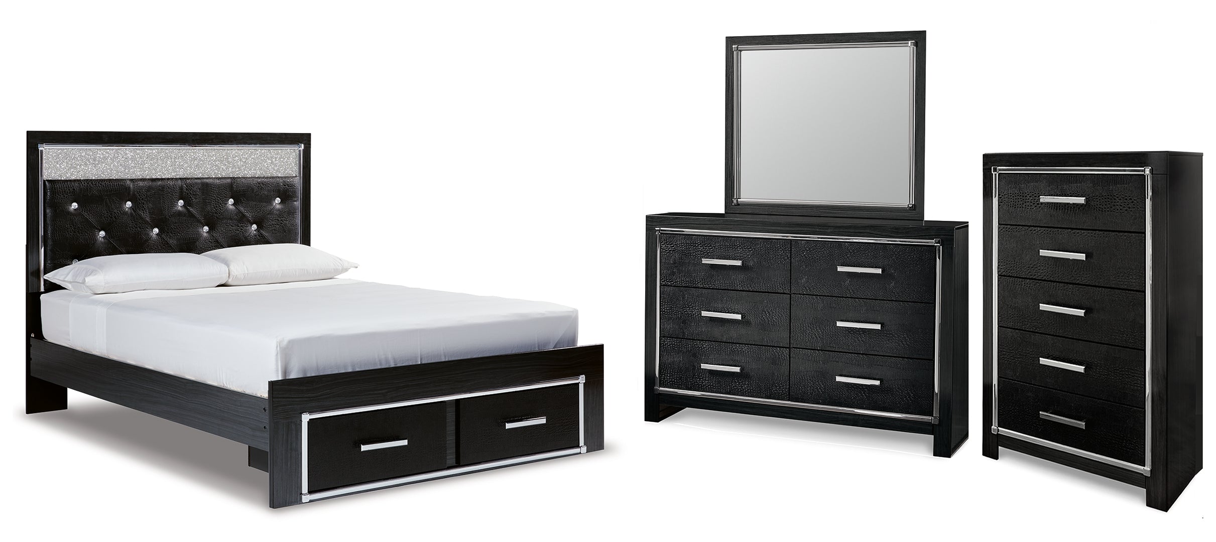 Kaydell Black Panel Bedroom Set