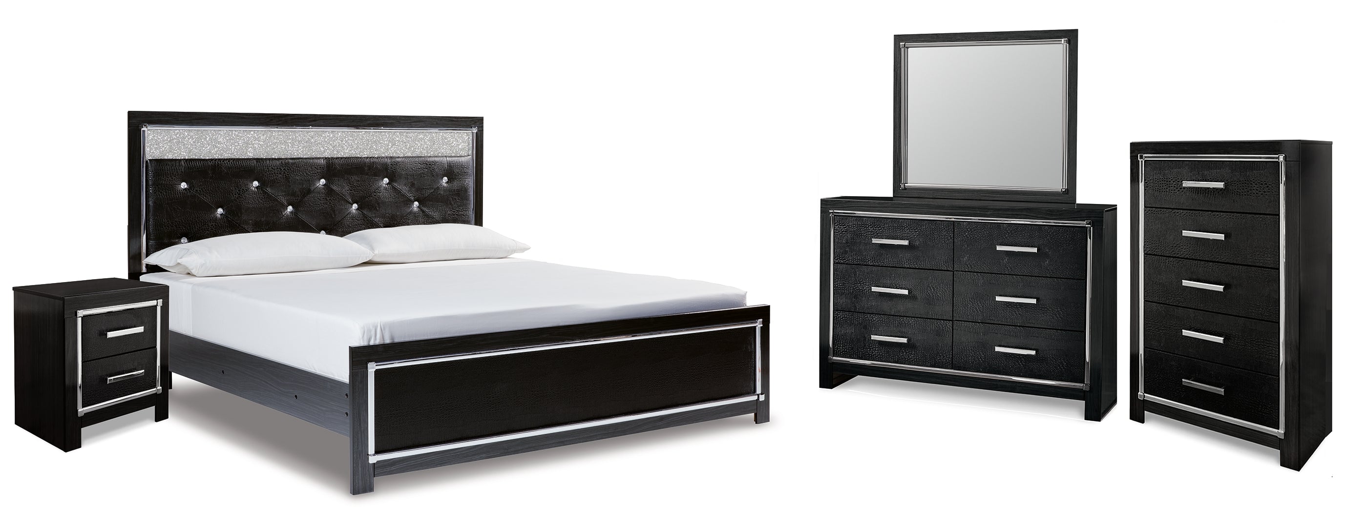 Kaydell Black Panel Bedroom Set