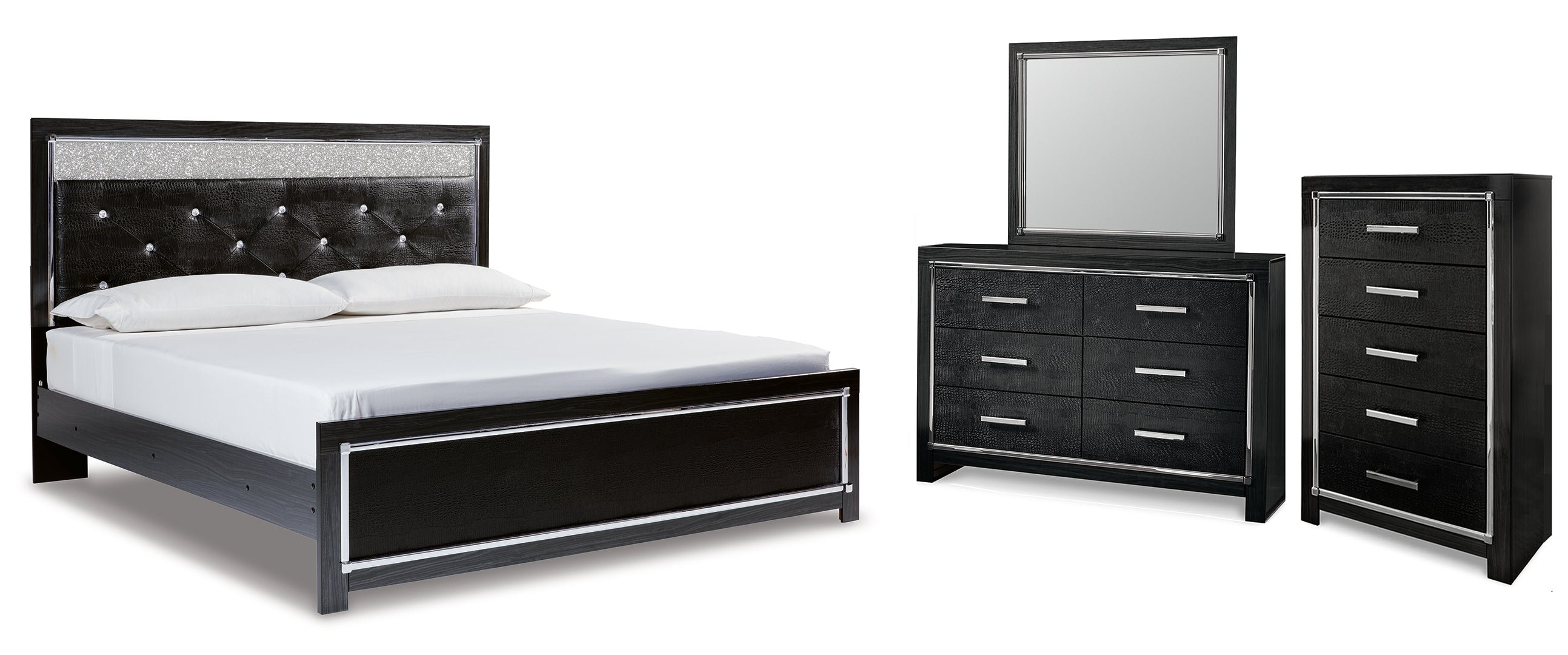 Kaydell Black Panel Bedroom Set