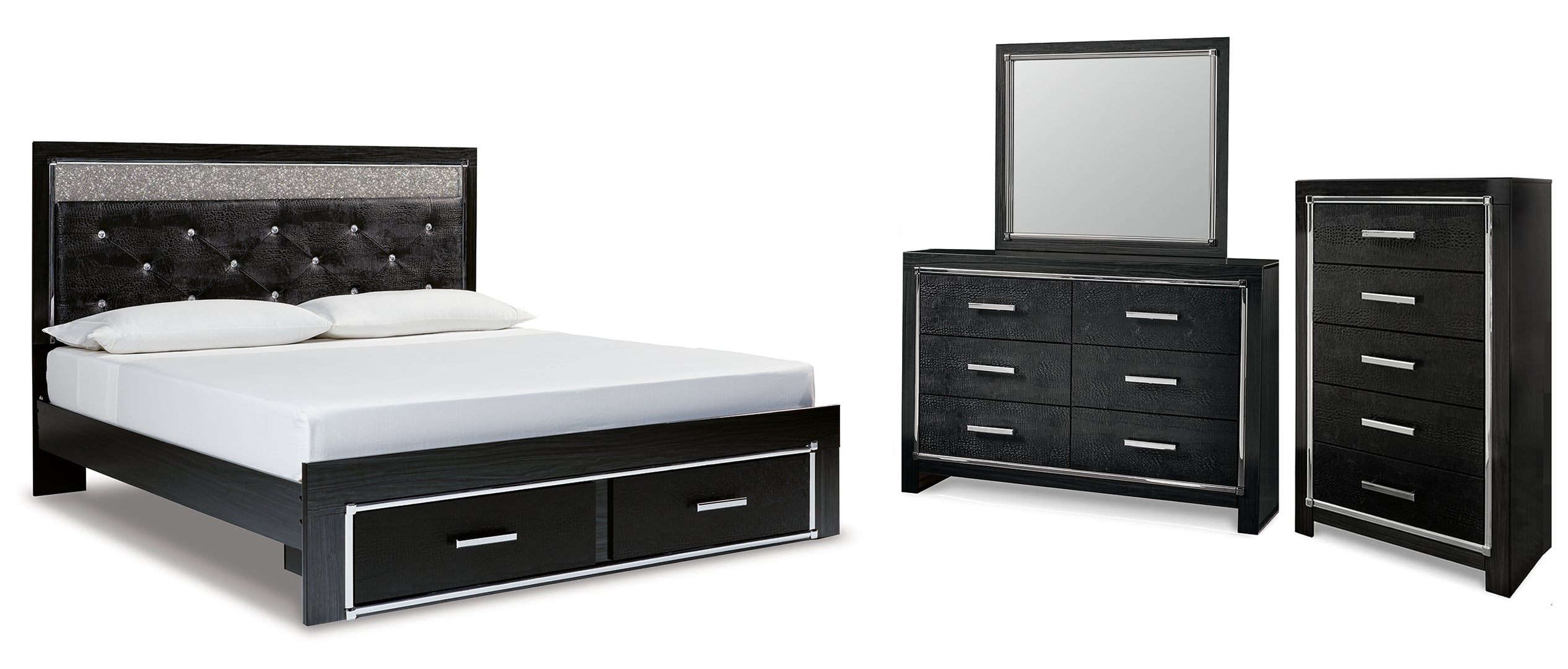 Kaydell Black Panel Bedroom Set