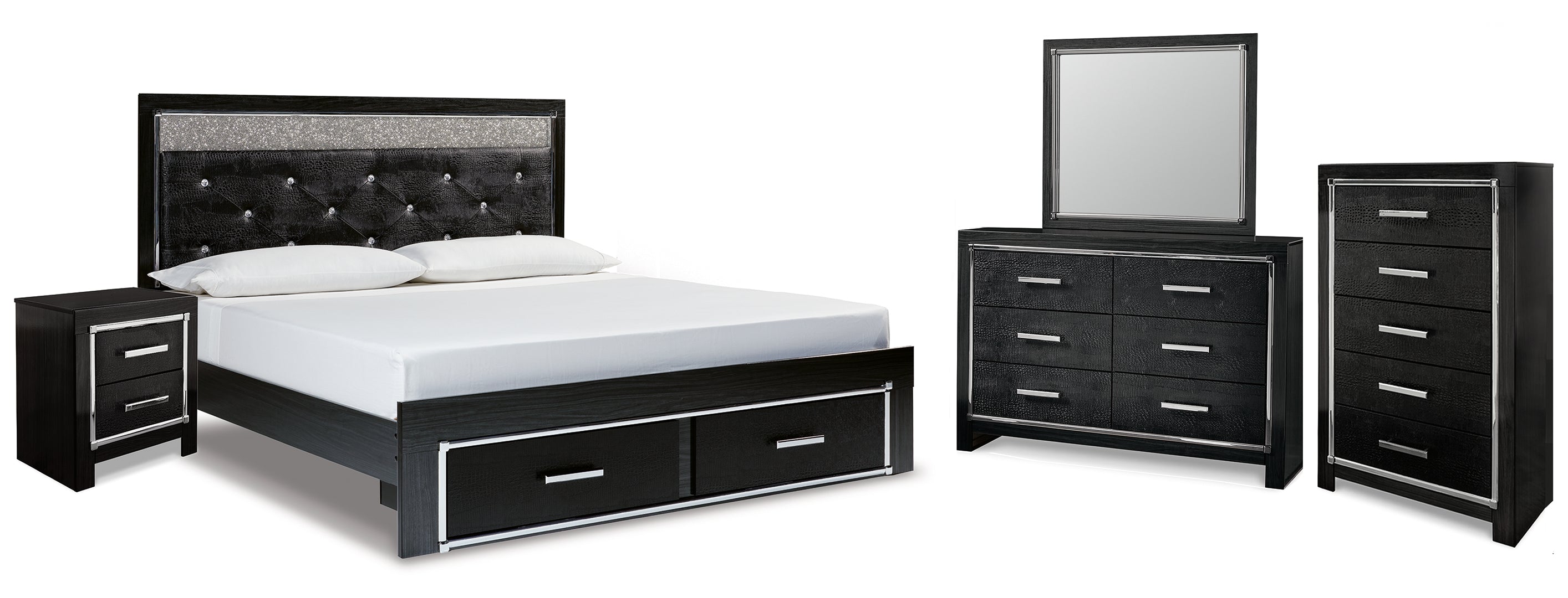 Kaydell Black Panel Bedroom Set