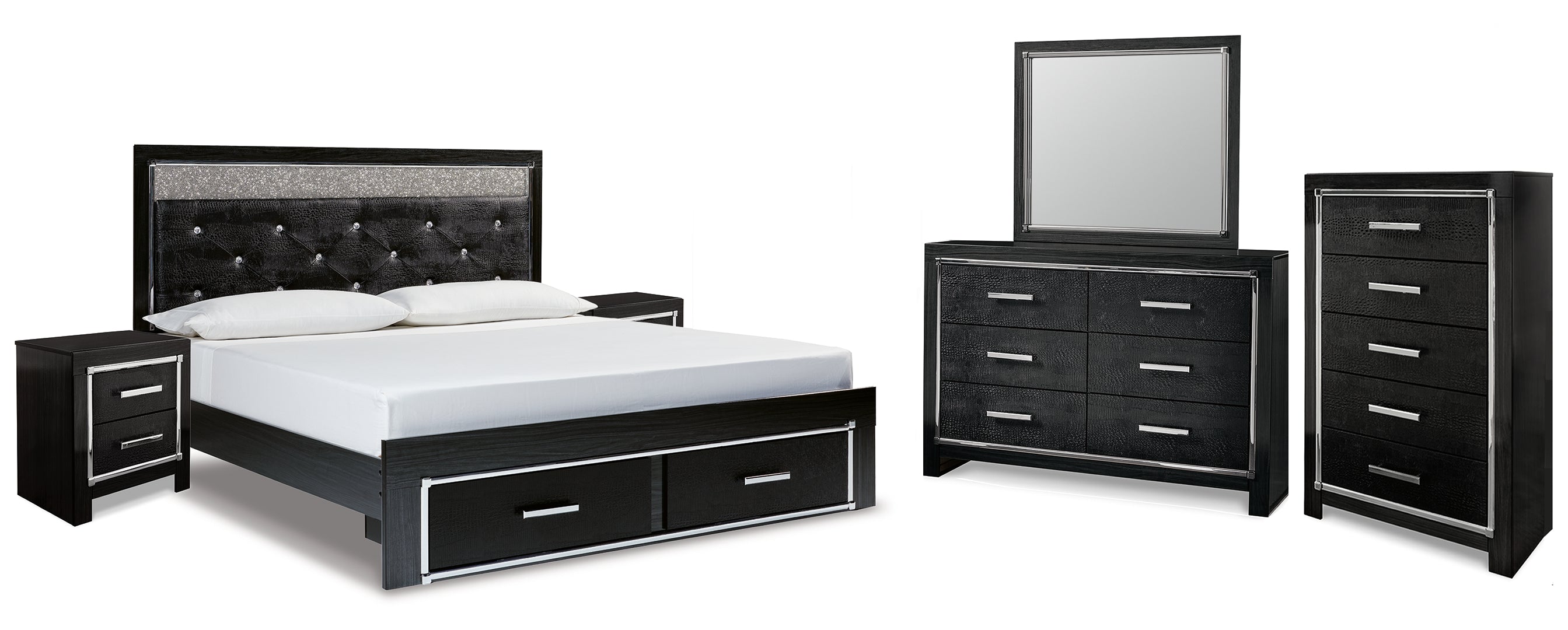 Kaydell Black Panel Bedroom Set