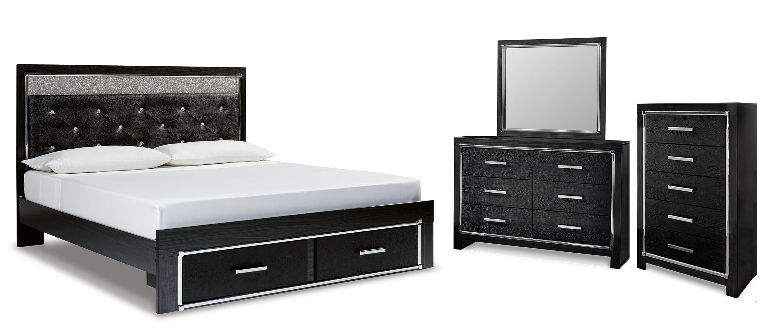 Kaydell Black Panel Bedroom Set