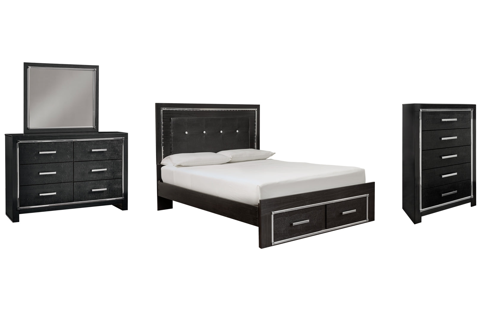 Kaydell Black Panel Bedroom Set