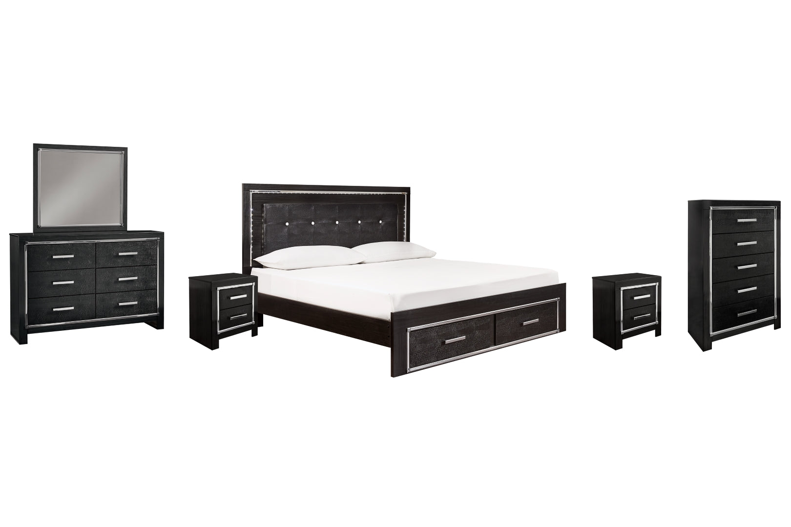 Kaydell Black Panel Bedroom Set