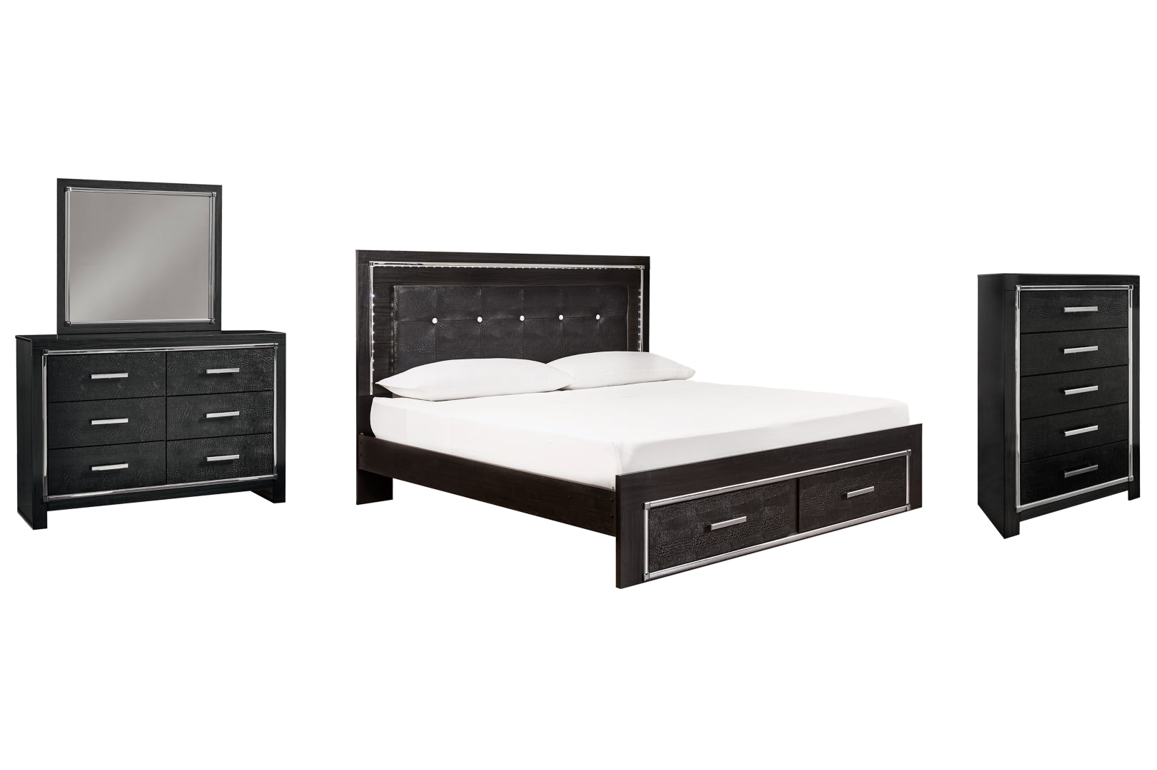 Kaydell Black Panel Bedroom Set