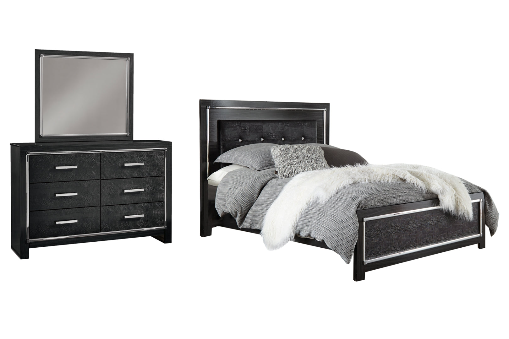 Kaydell Black Panel Bedroom Set