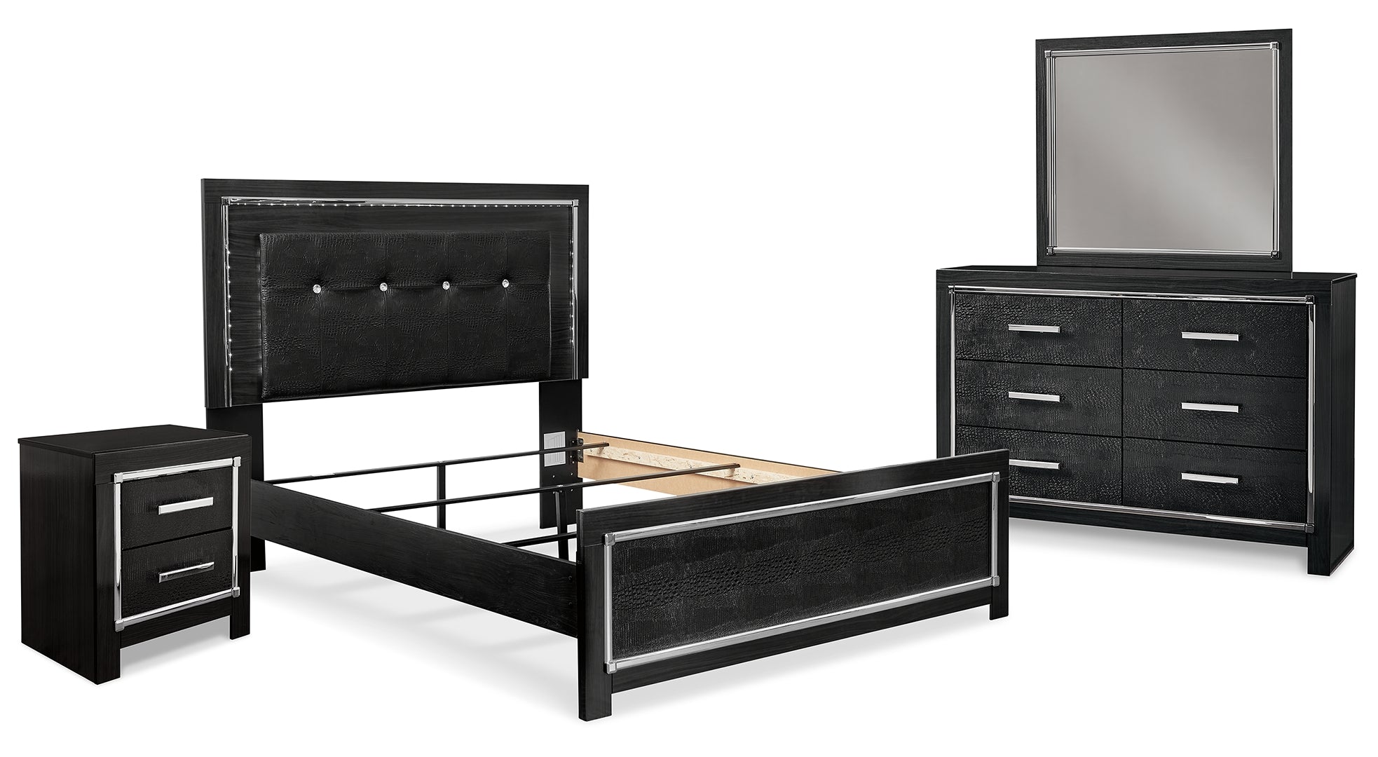 Kaydell Black Panel Bedroom Set