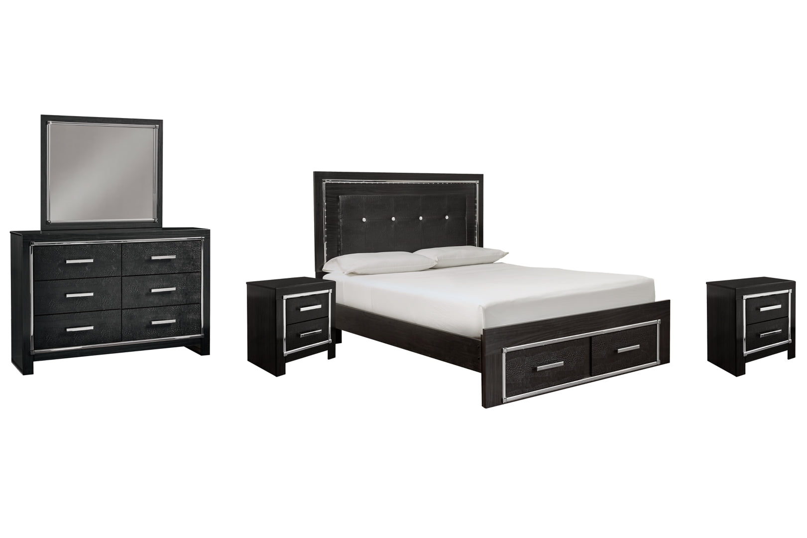 Kaydell Black Panel Bedroom Set