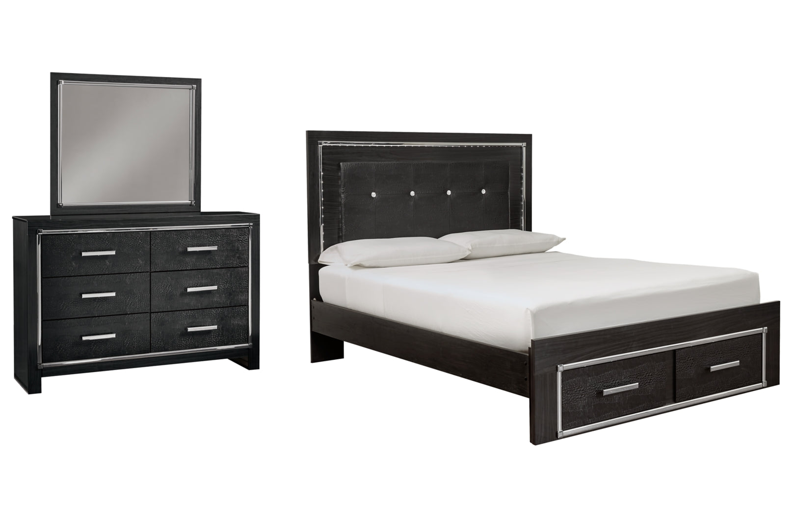 Kaydell Black Panel Bedroom Set