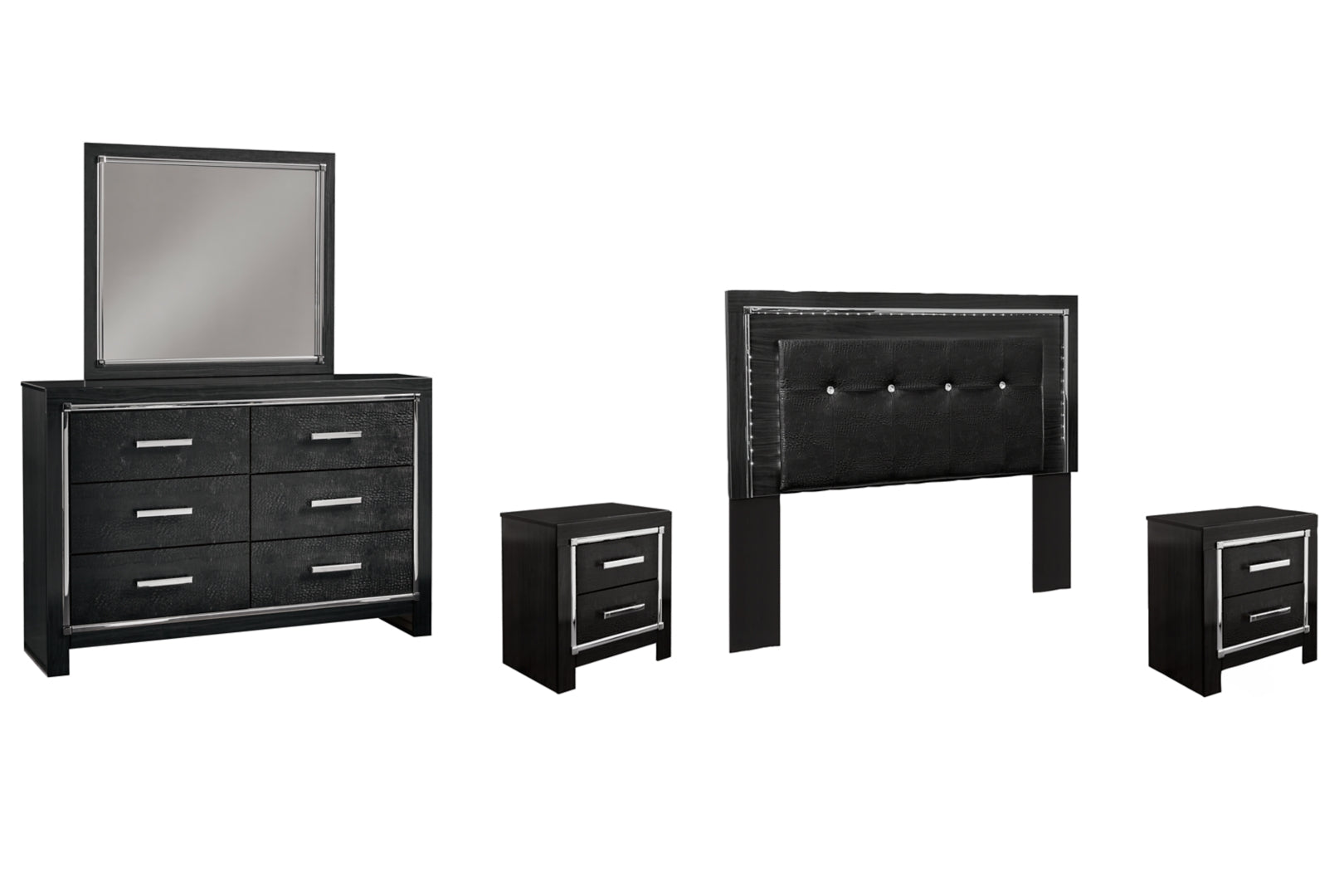 Kaydell Black Panel Bedroom Set