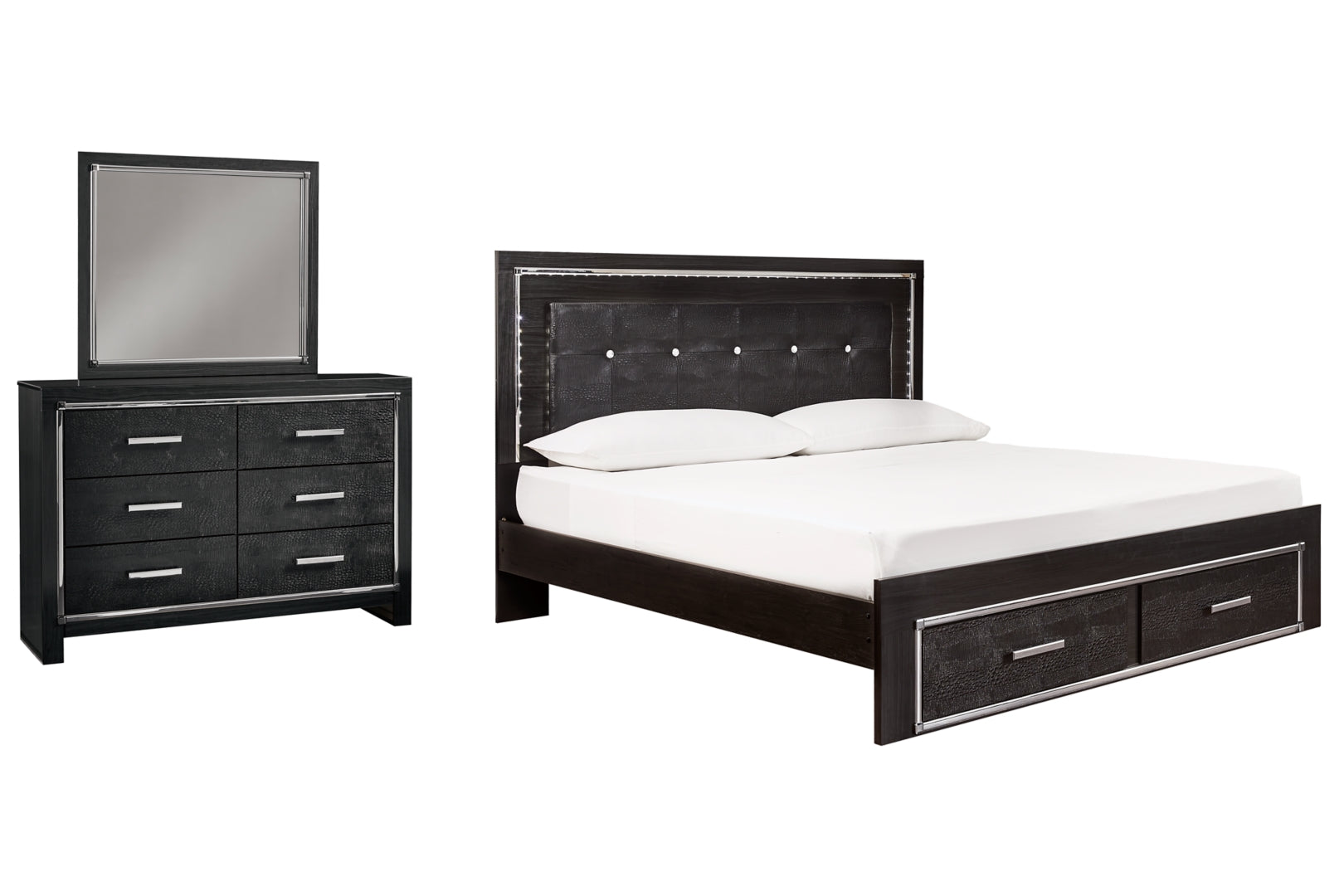 Kaydell Black Panel Bedroom Set