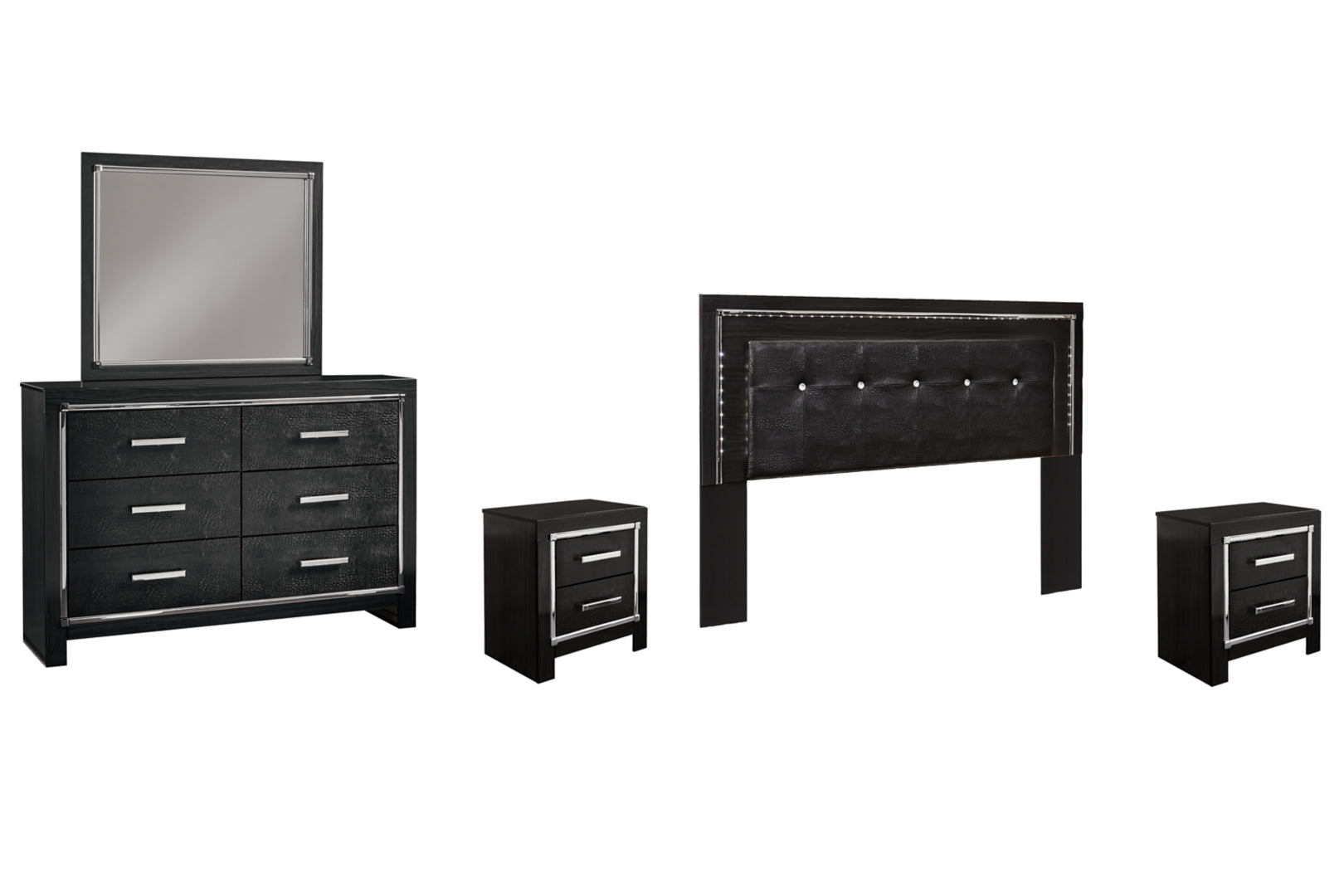 Kaydell Black Panel Bedroom Set