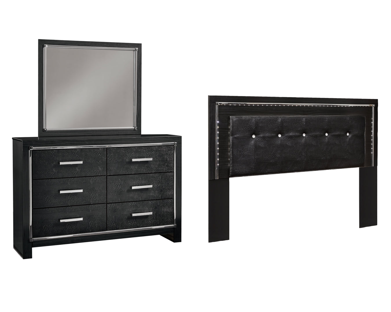 Kaydell Black Panel Bedroom Set