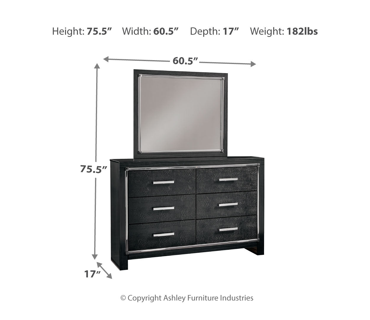 Kaydell Black Panel Bedroom Set