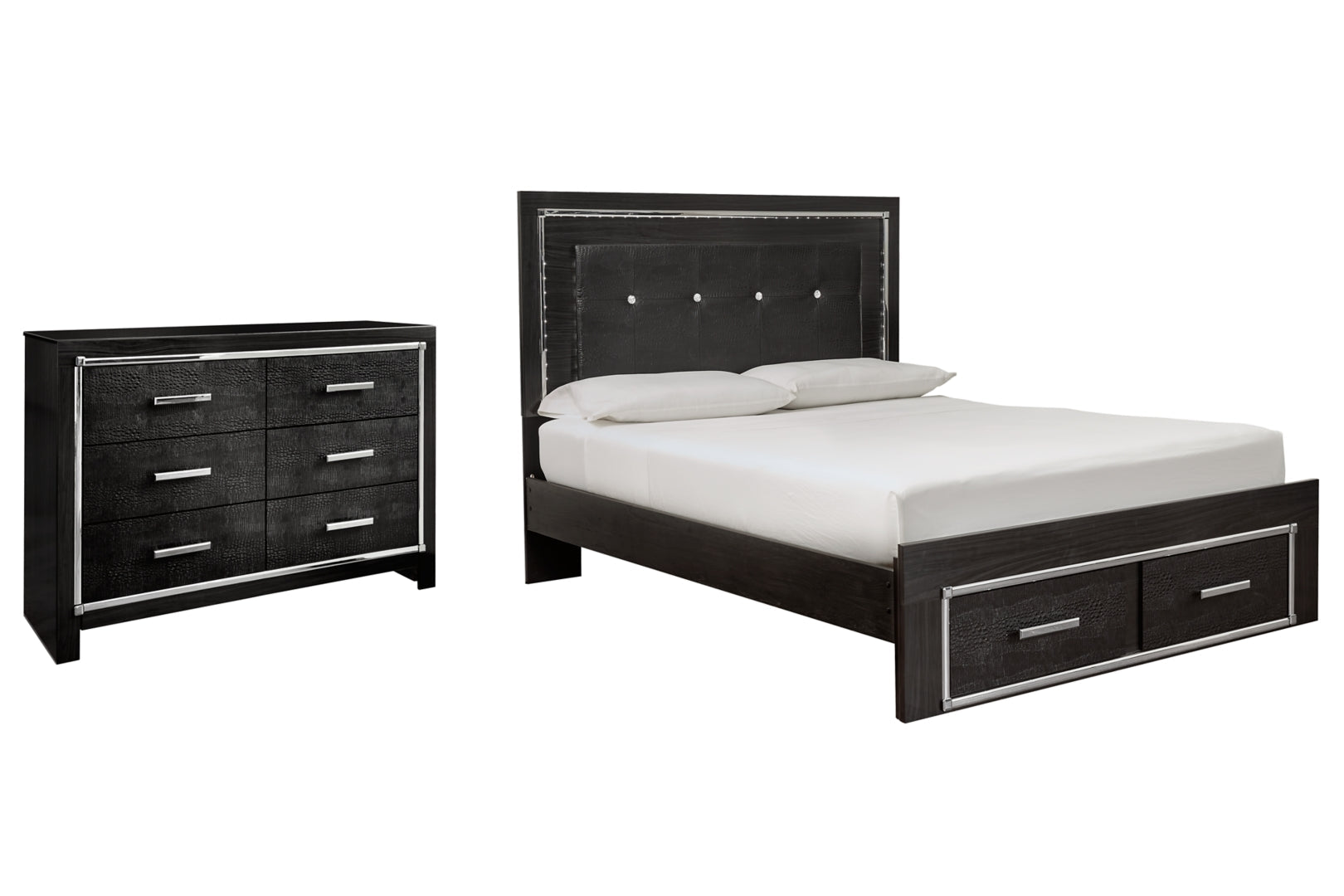 Kaydell Black Panel Bedroom Set