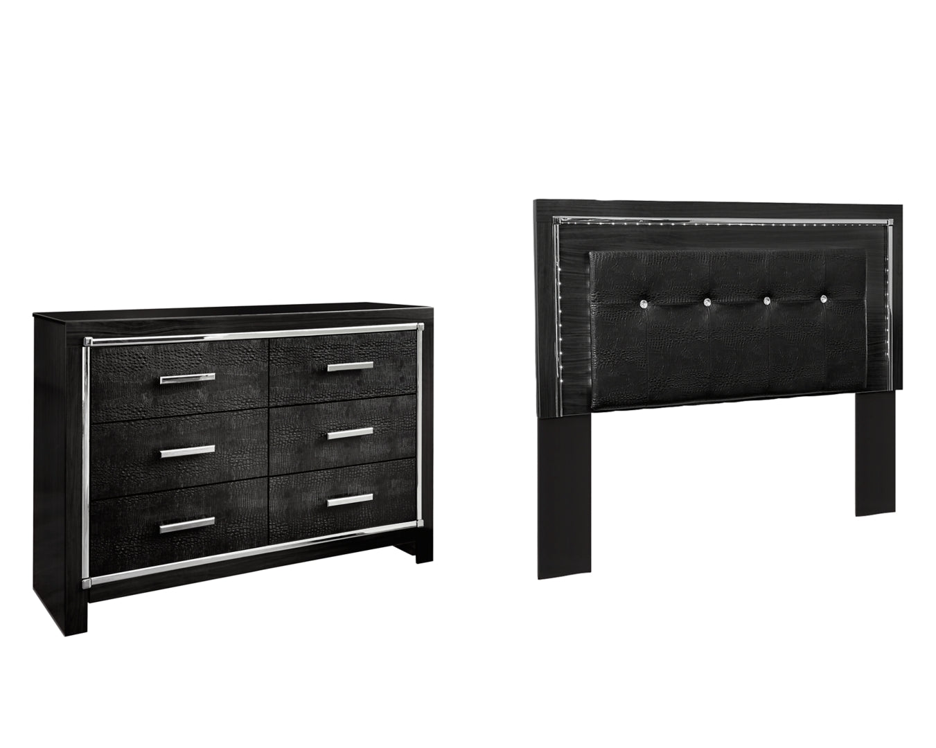 Kaydell Black Panel Bedroom Set