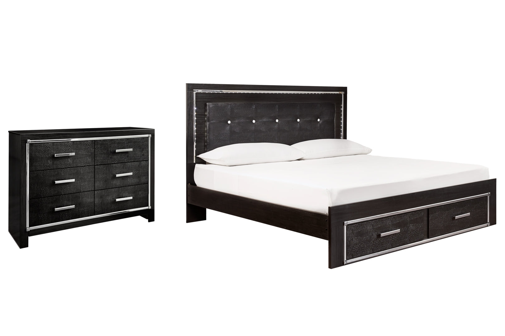 Kaydell Black Panel Bedroom Set