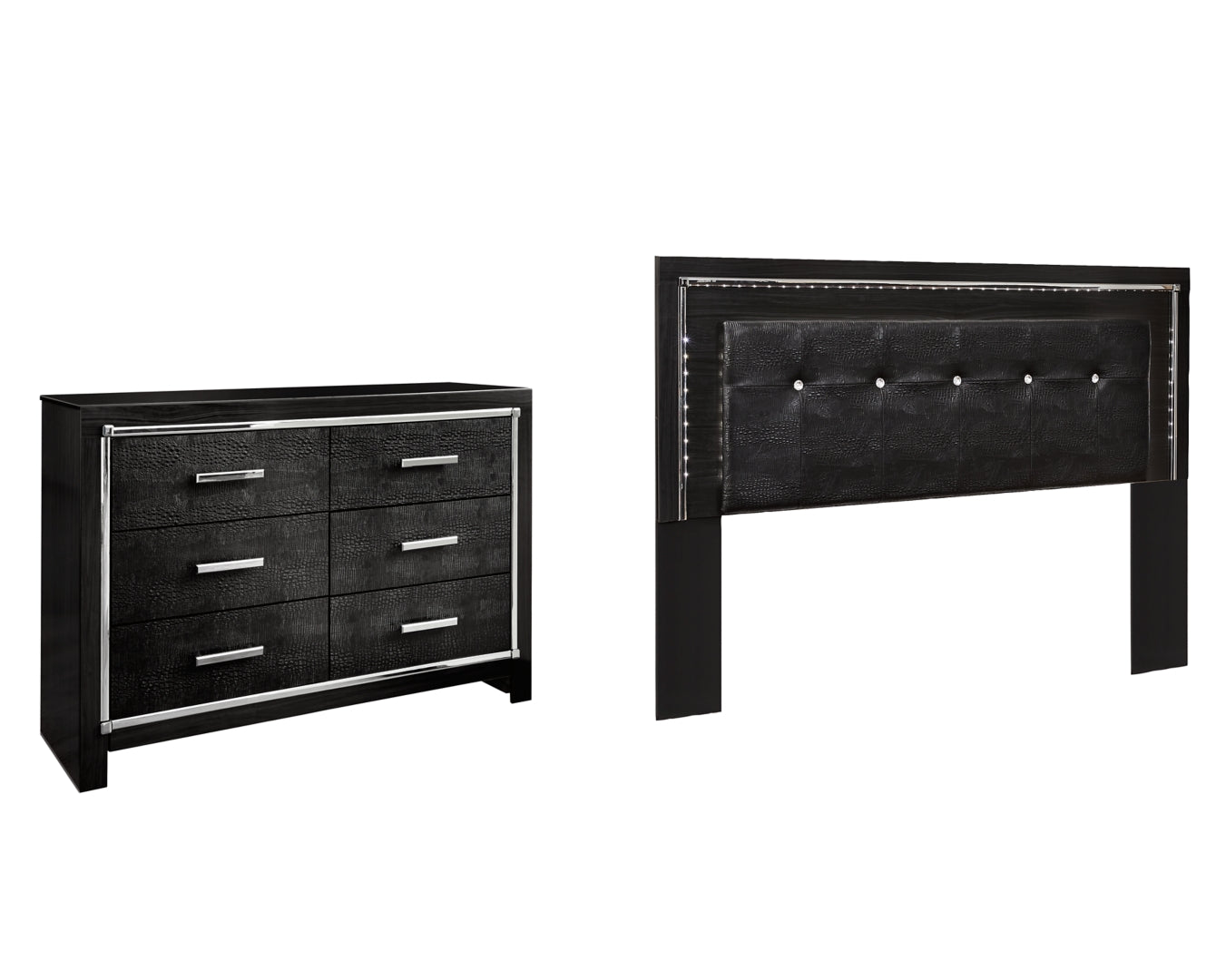 Kaydell Black Panel Bedroom Set