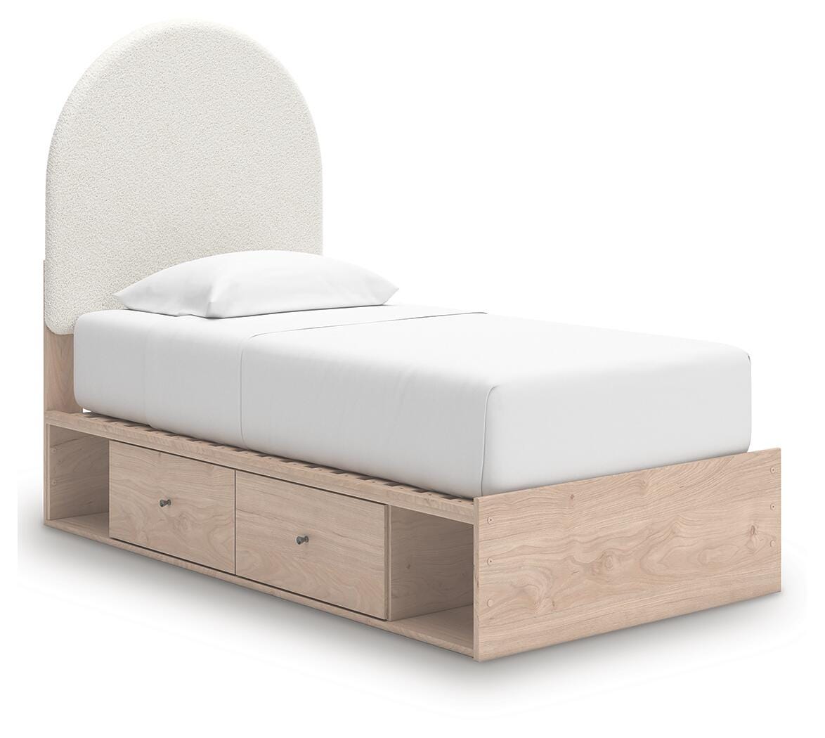 Shapella Upholstered Panel Bed with Storage