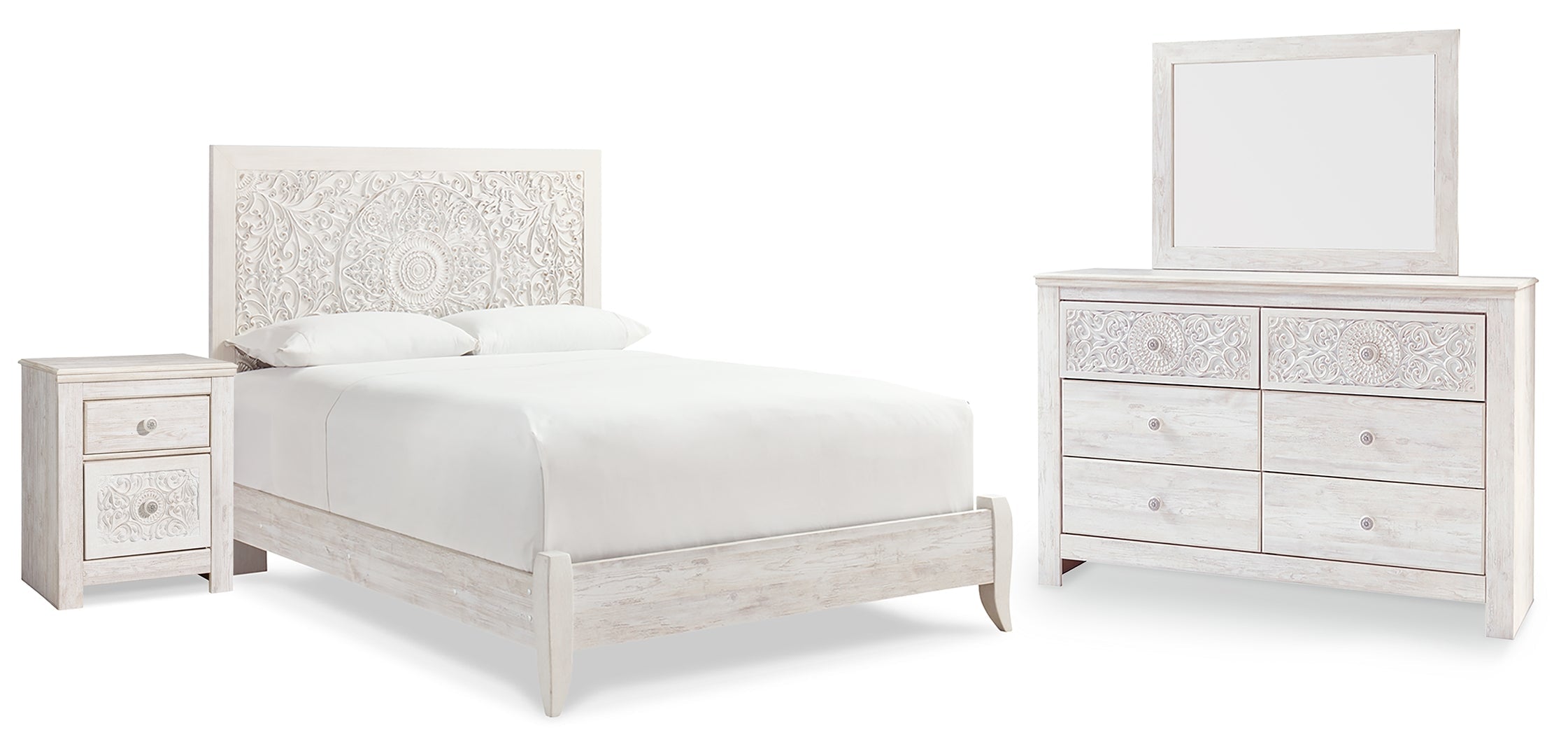 Paxberry White Panel Bedroom Set