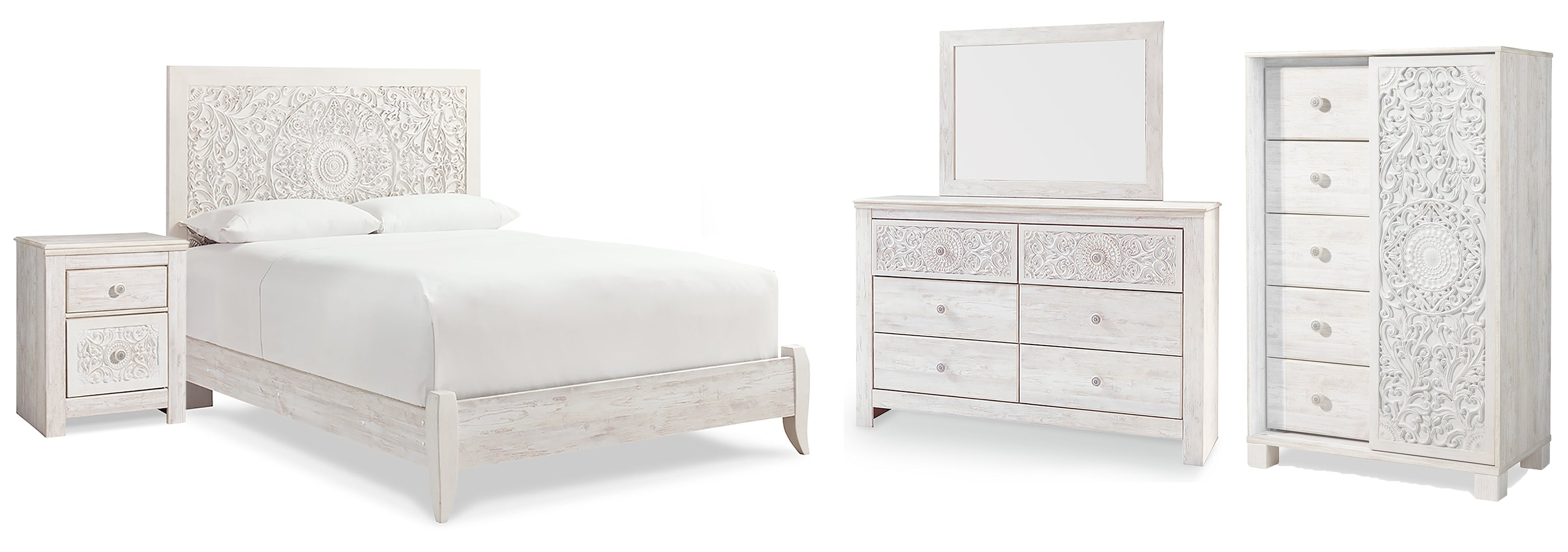 Paxberry White Panel Bedroom Set