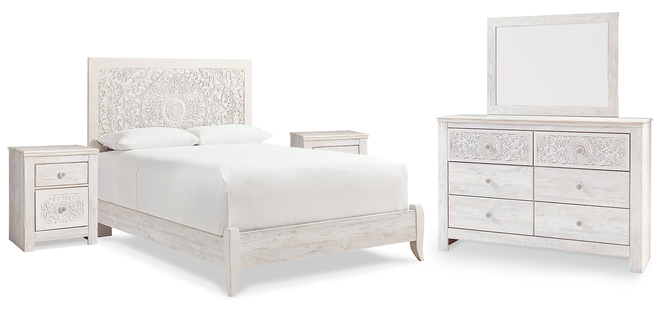 Paxberry White Panel Bedroom Set