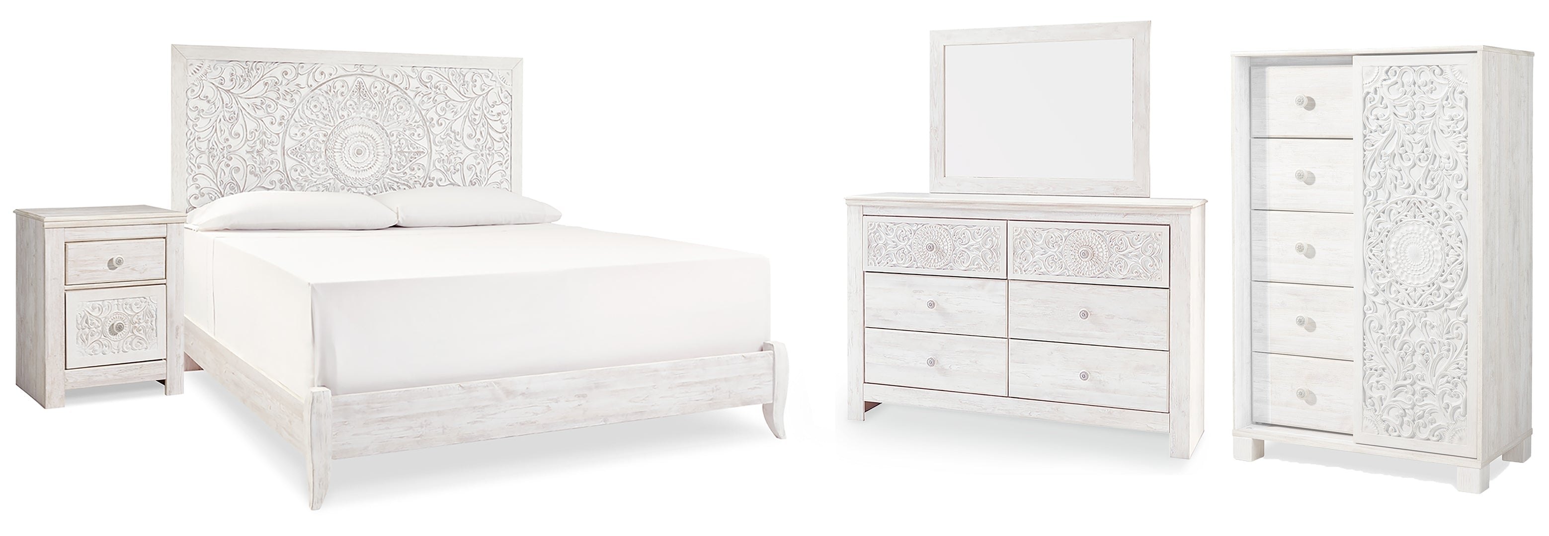 Paxberry White Panel Bedroom Set