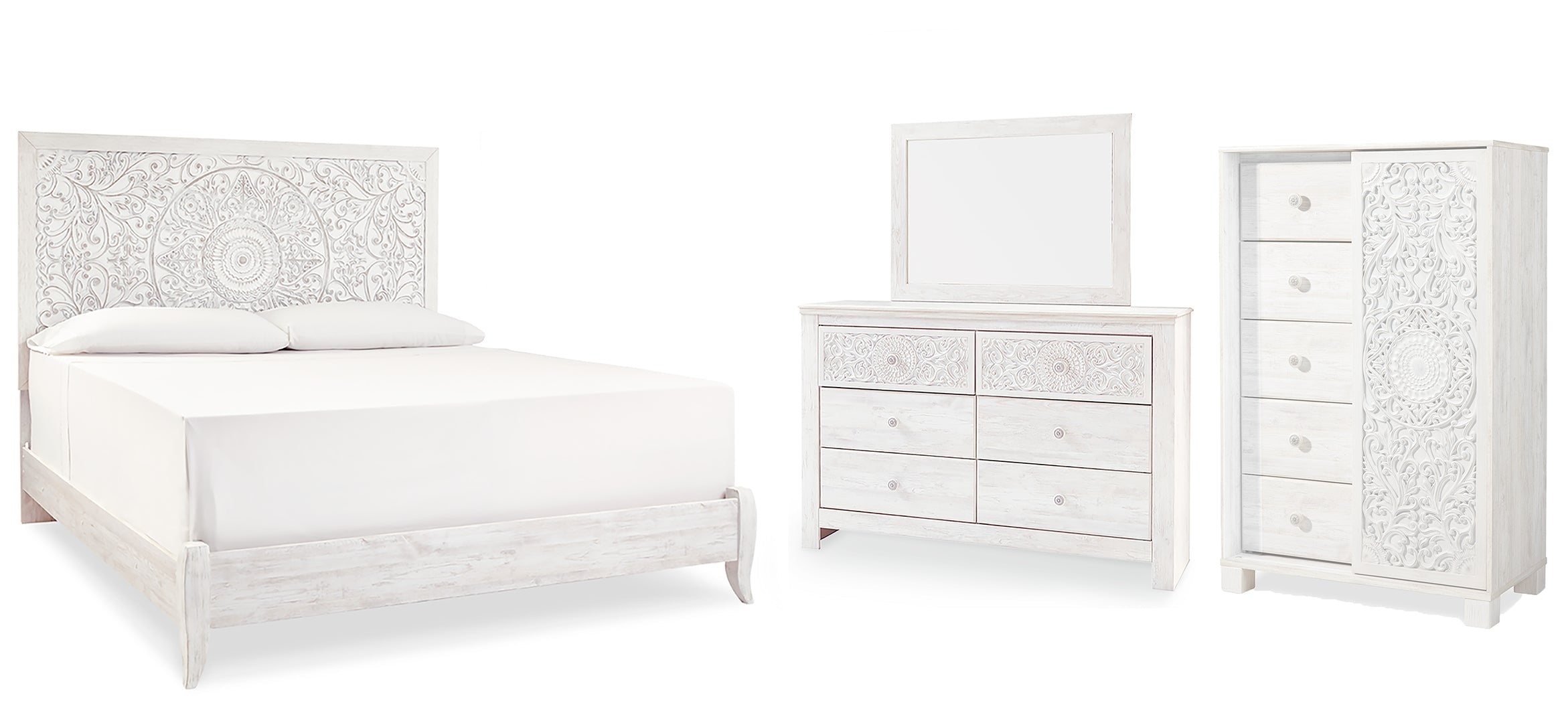 Paxberry White Panel Bedroom Set