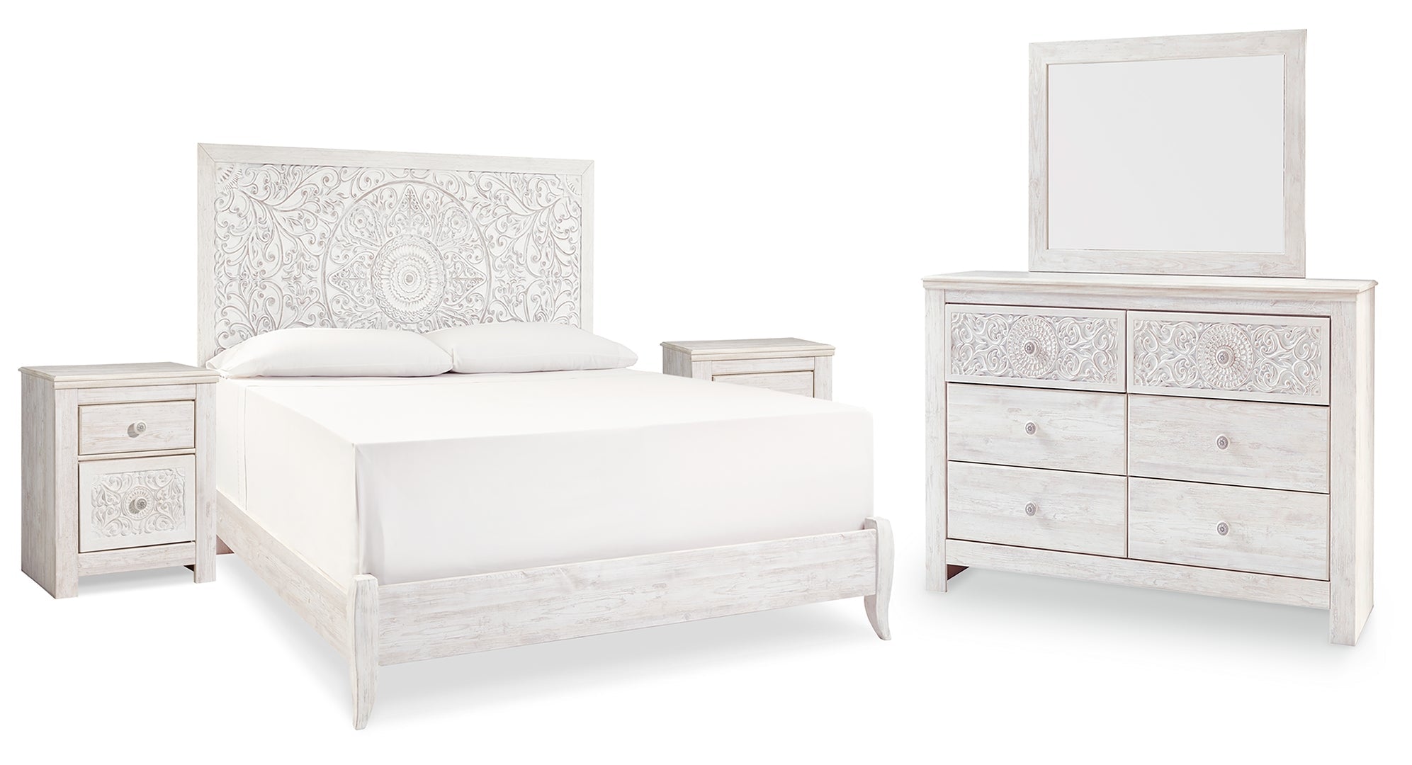 Paxberry White Panel Bedroom Set